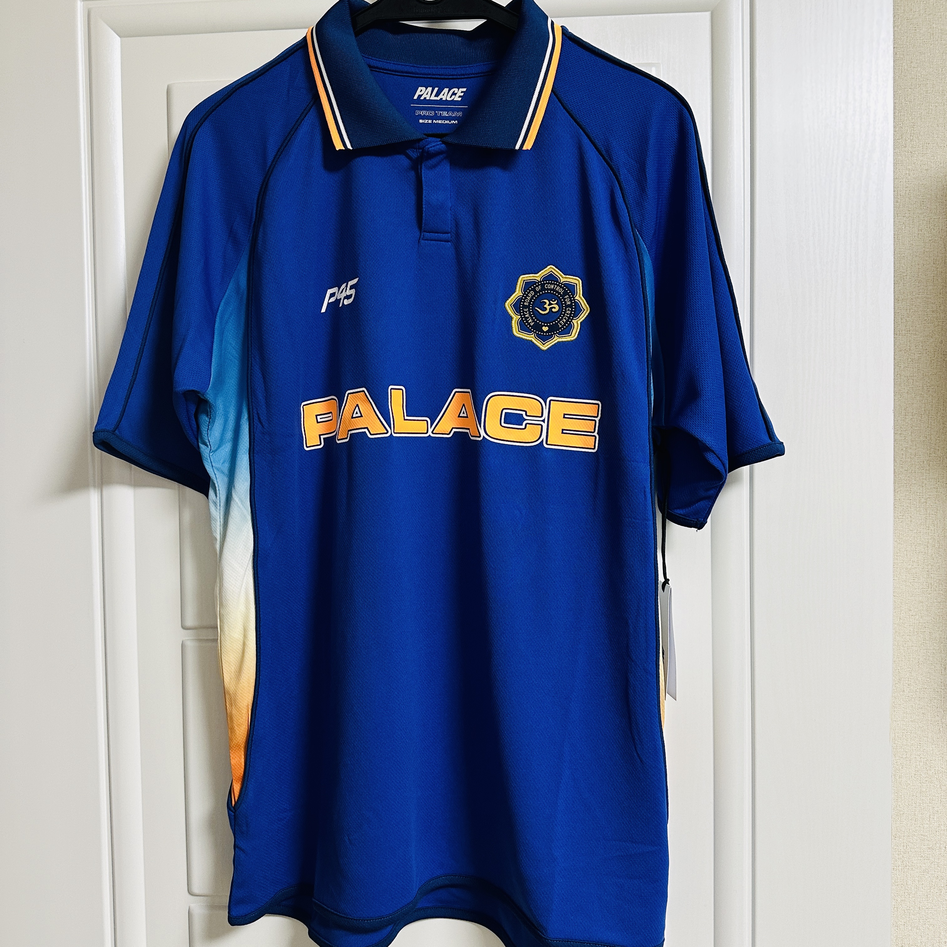 Palace Cricket Jersey Blue - 24SS 착용 스타일