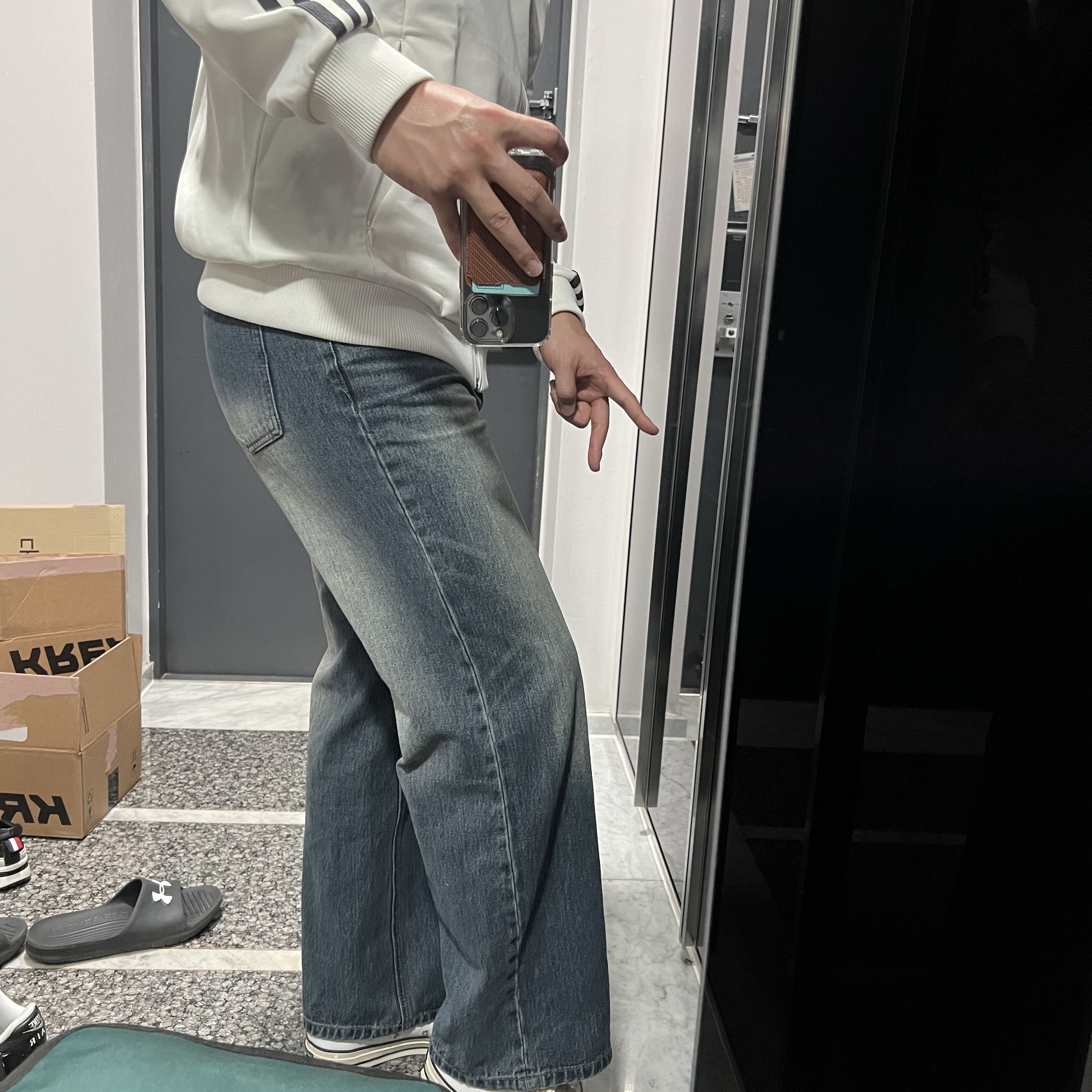 Adidas German Beckenbauer Track Top Off White - KR Sizing 착용 스타일