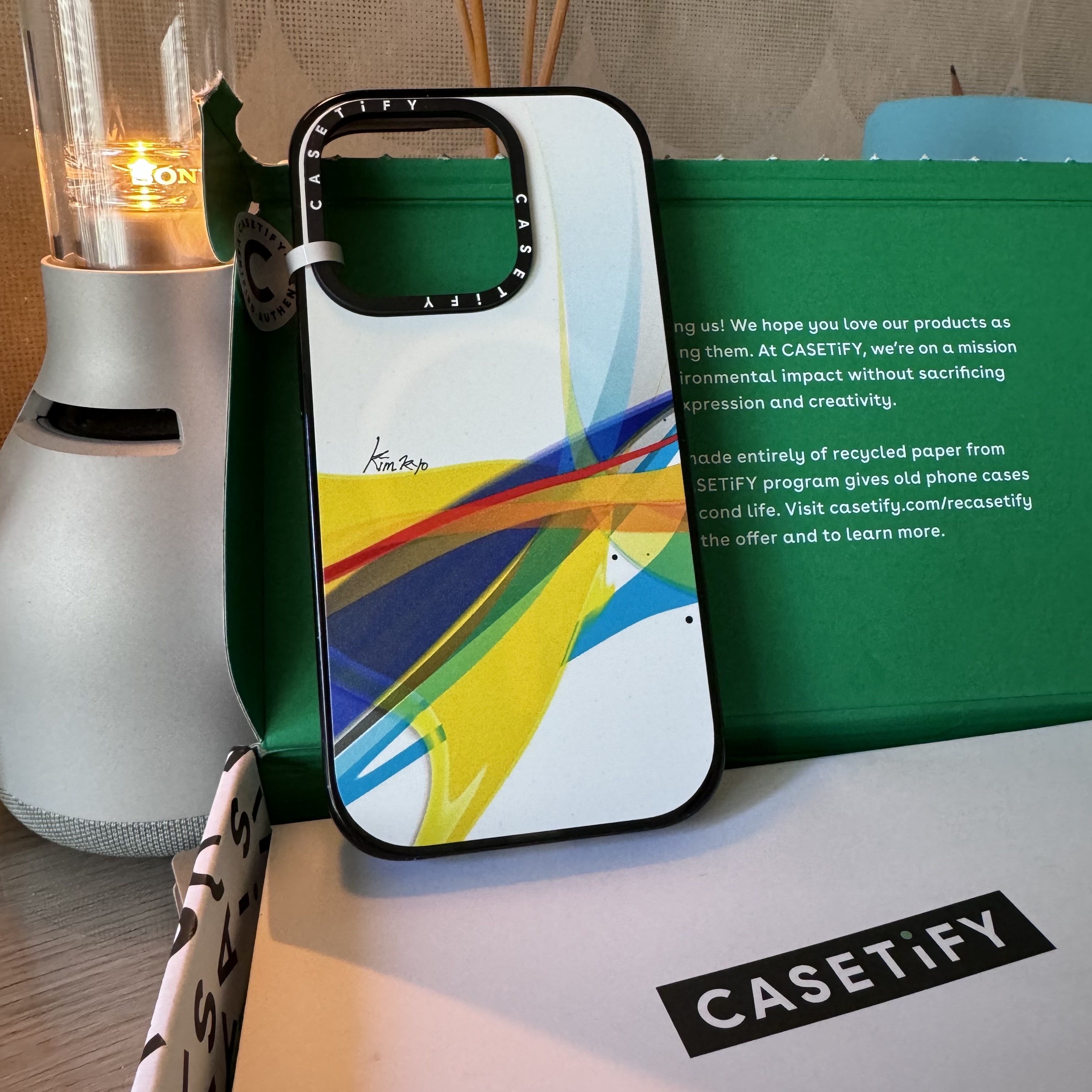 Casetify Custom iPhone MagSafe Impact Case Clear Black, Sony LSPX-S3 Silver (Sony Korea Ver.) 착용 스타일 - 1