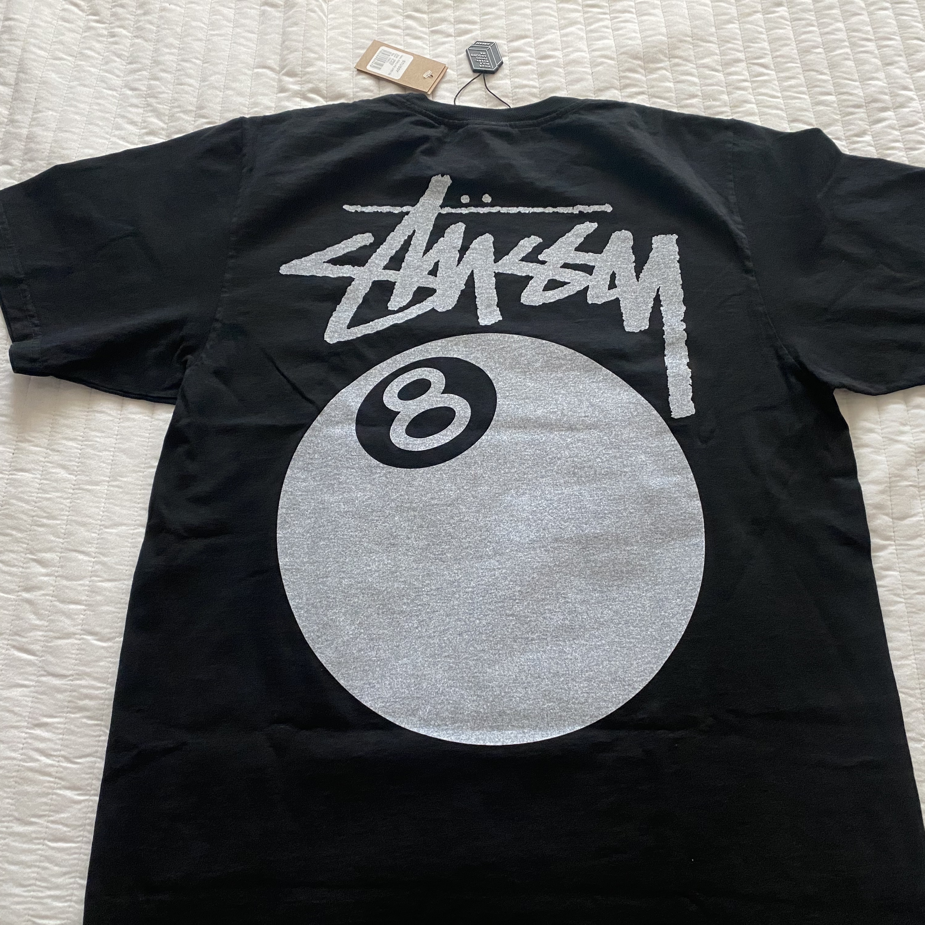 Stussy 8 Ball Pigment Dyed T-Shirt Black 착용 스타일