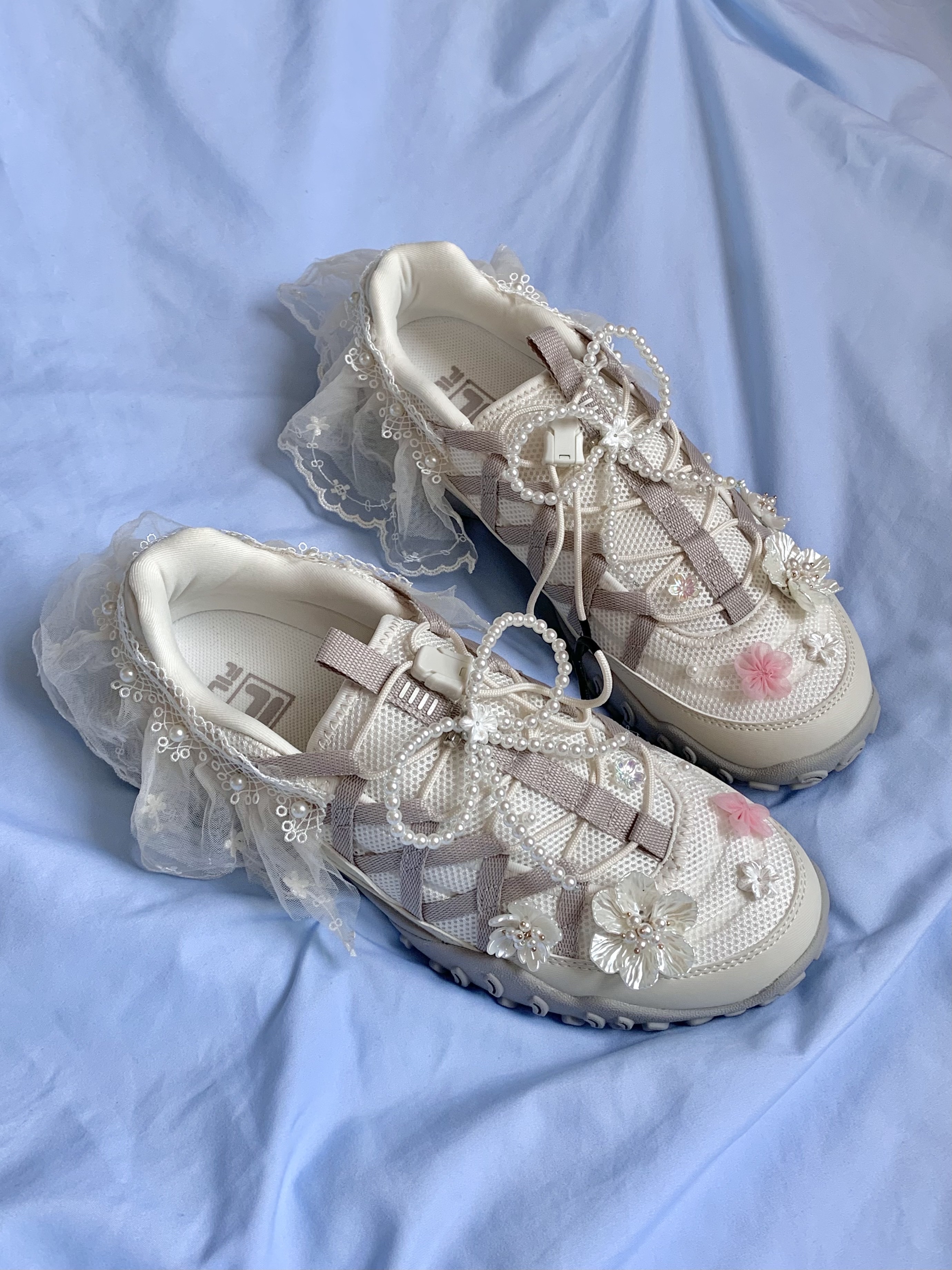 Fila Echappe Lace Grey Blue 착용 스타일 - 4