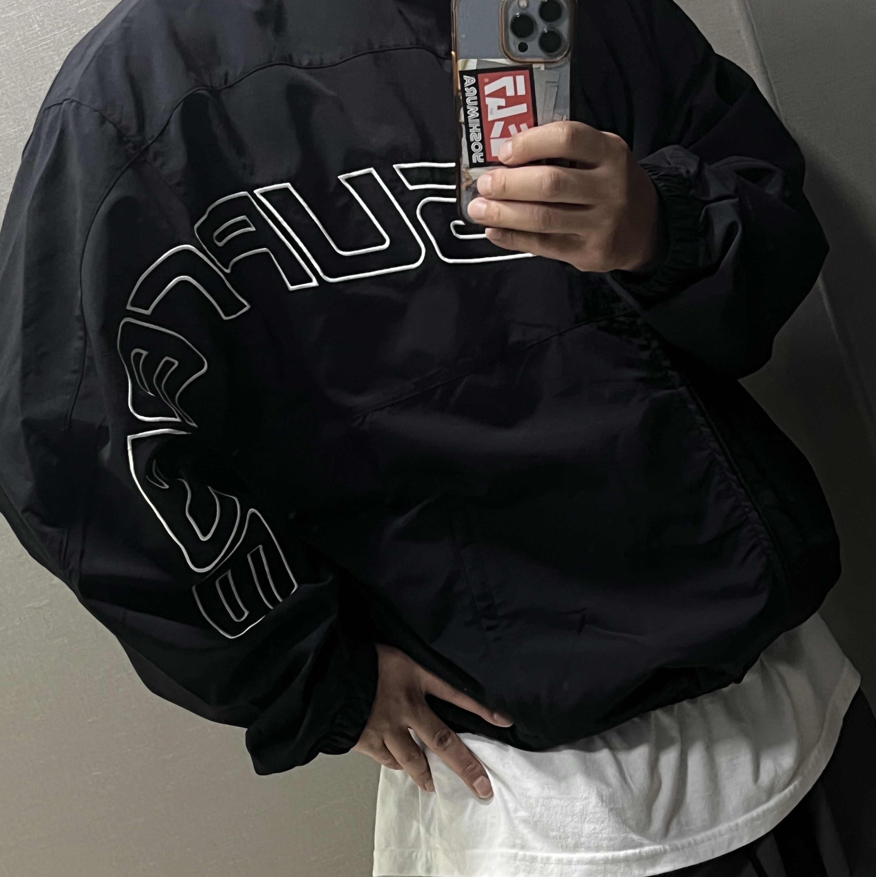 Supreme Curve Track Jacket Black - 24SS 착용 스타일