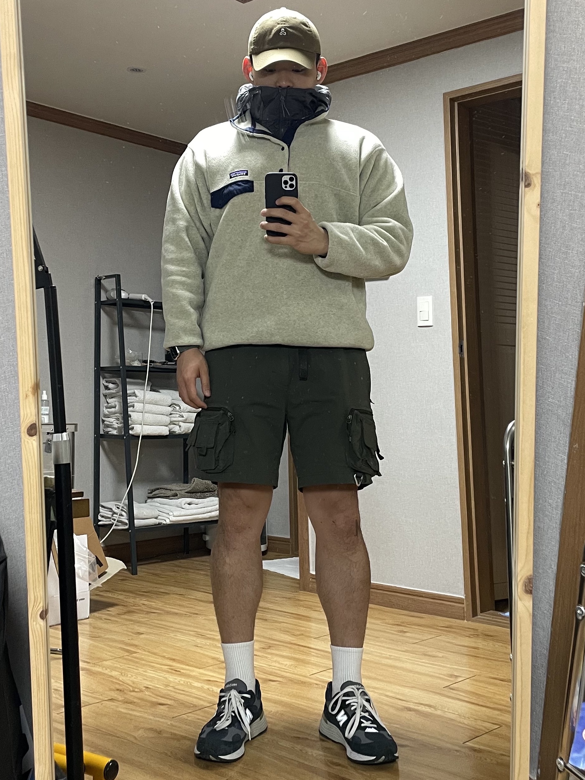 Nike ACG Heritage 86 Cap Hazel Rush, Nike ACG Cargo Shorts Sequoia - Asia 착용 스타일