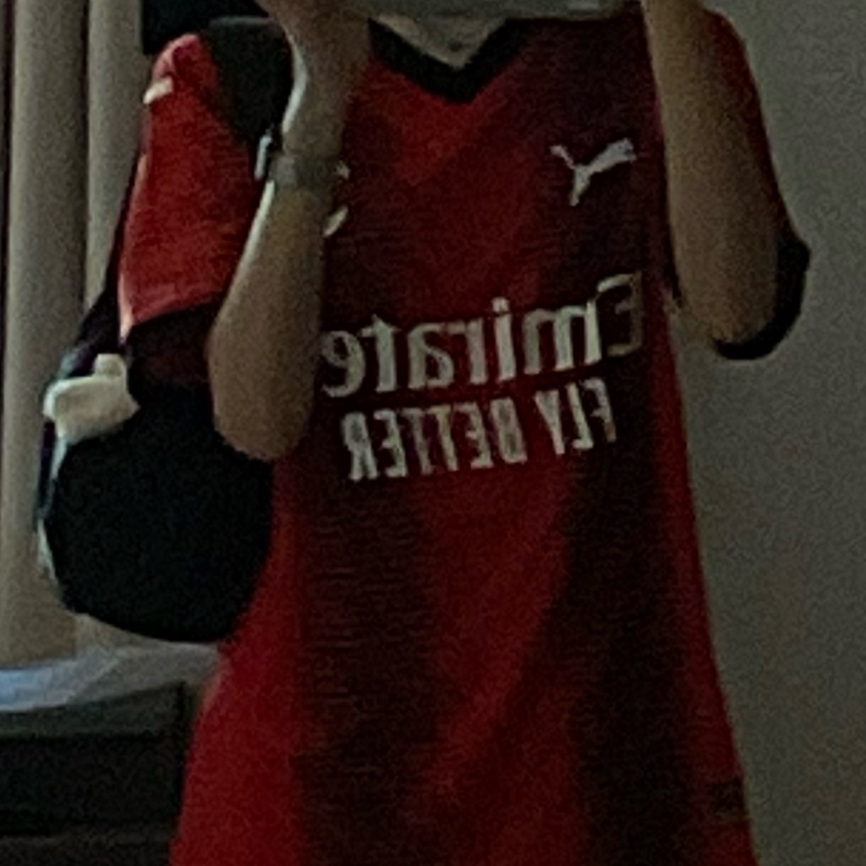 Puma AC Milan 2023/24 Home Jersey For All Time Red (Non Marking Ver.) 착용 스타일 - 1