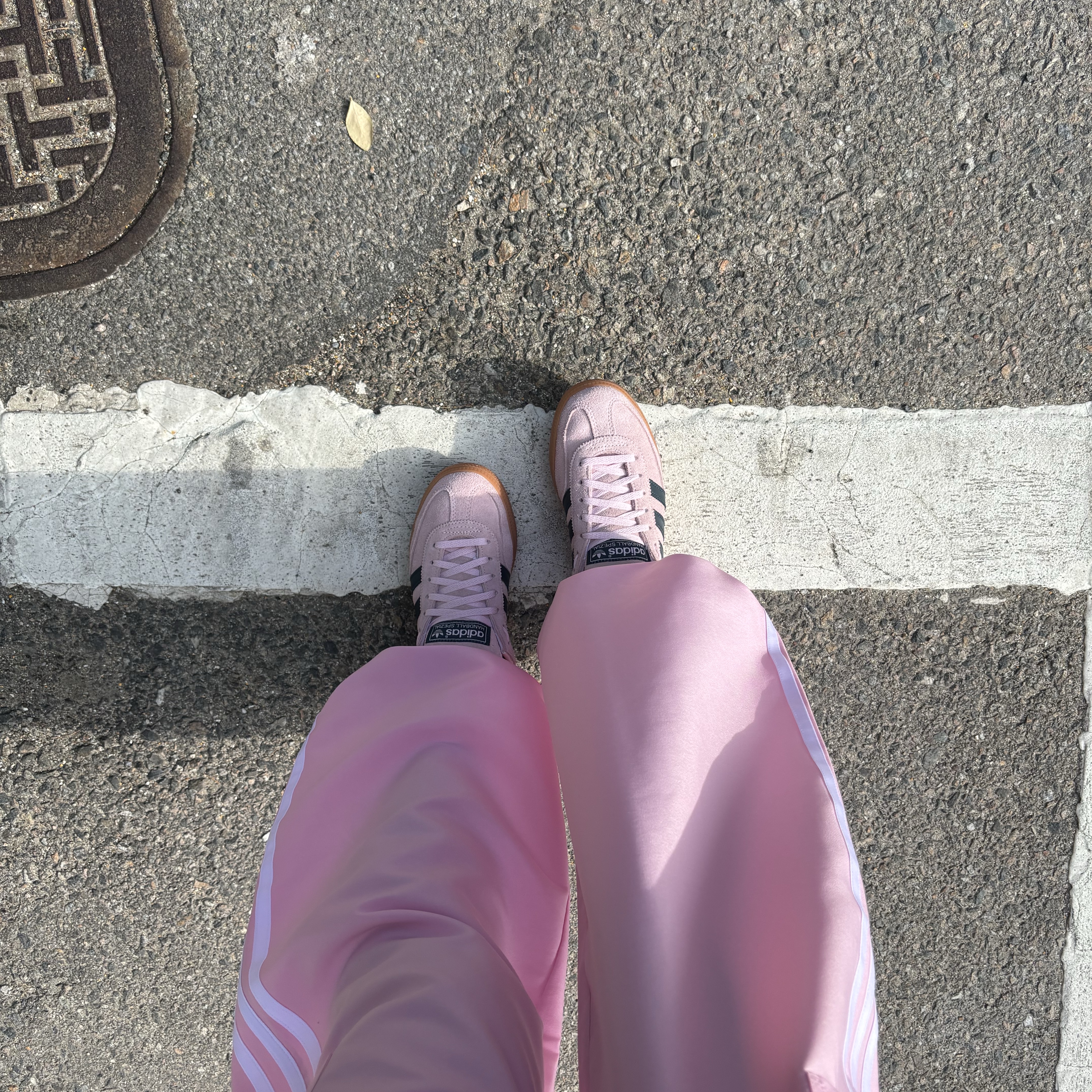 (W) Adidas Spezial Handball Clear Pink 착용 스타일