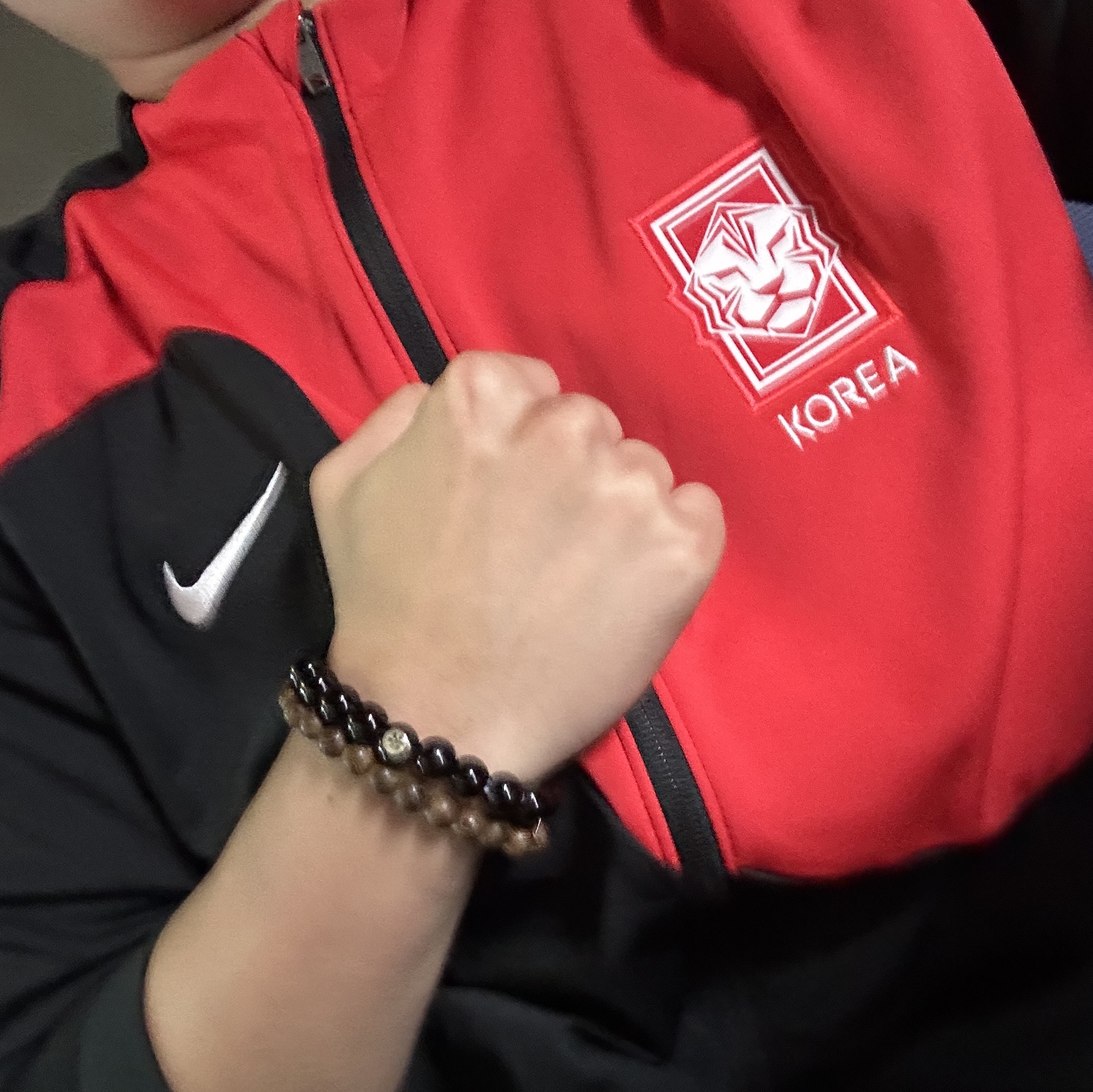Nike Korea Academy Pro Soccer Track Jacket Black White - Asia 착용 스타일