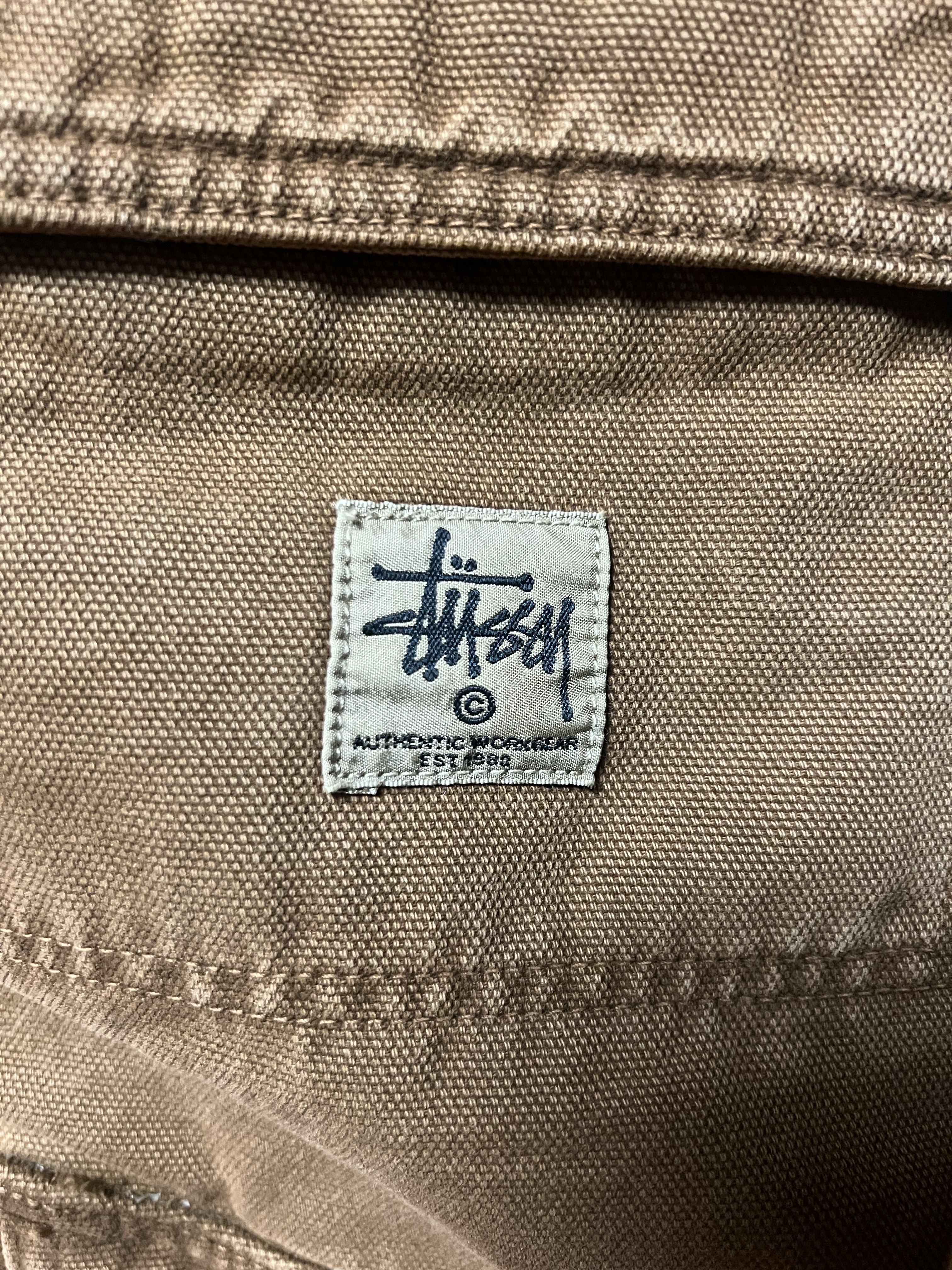 Stussy Washed Canvas Shop Jacket Bronze, Stussy Basic Stussy Pigment Dyed T-Shirt Brown 2024 착용 스타일 - 2