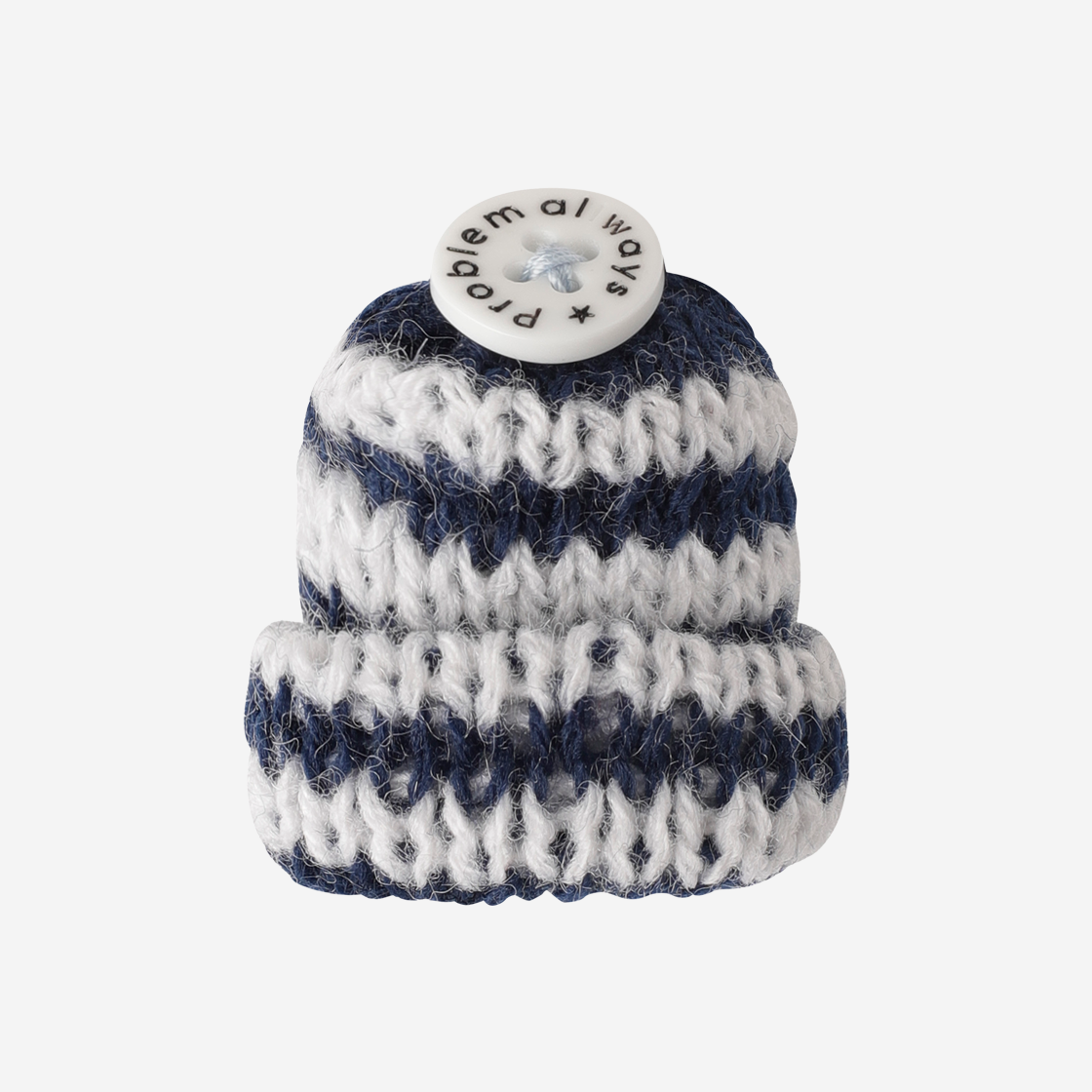 S02BAD03WH Problemallways Logo Button Beanie Badge