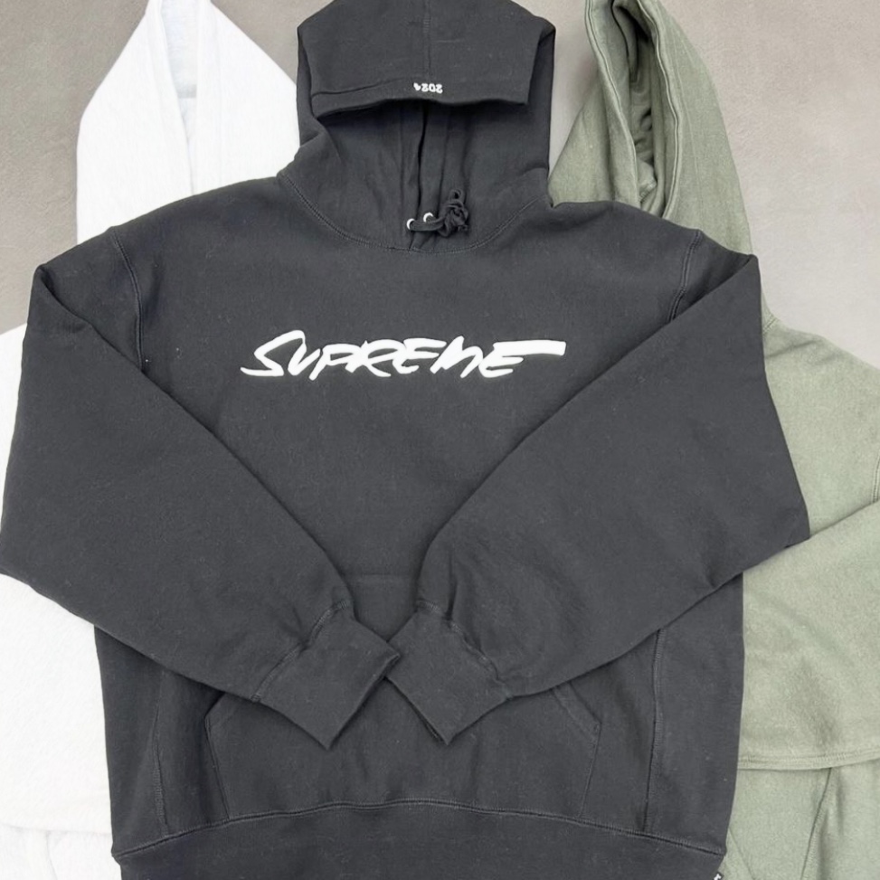 Supreme Futura Hooded Sweatshirt Black - 24SS, Supreme Futura Hooded Sweatshirt Ash Grey - 24SS 착용 스타일