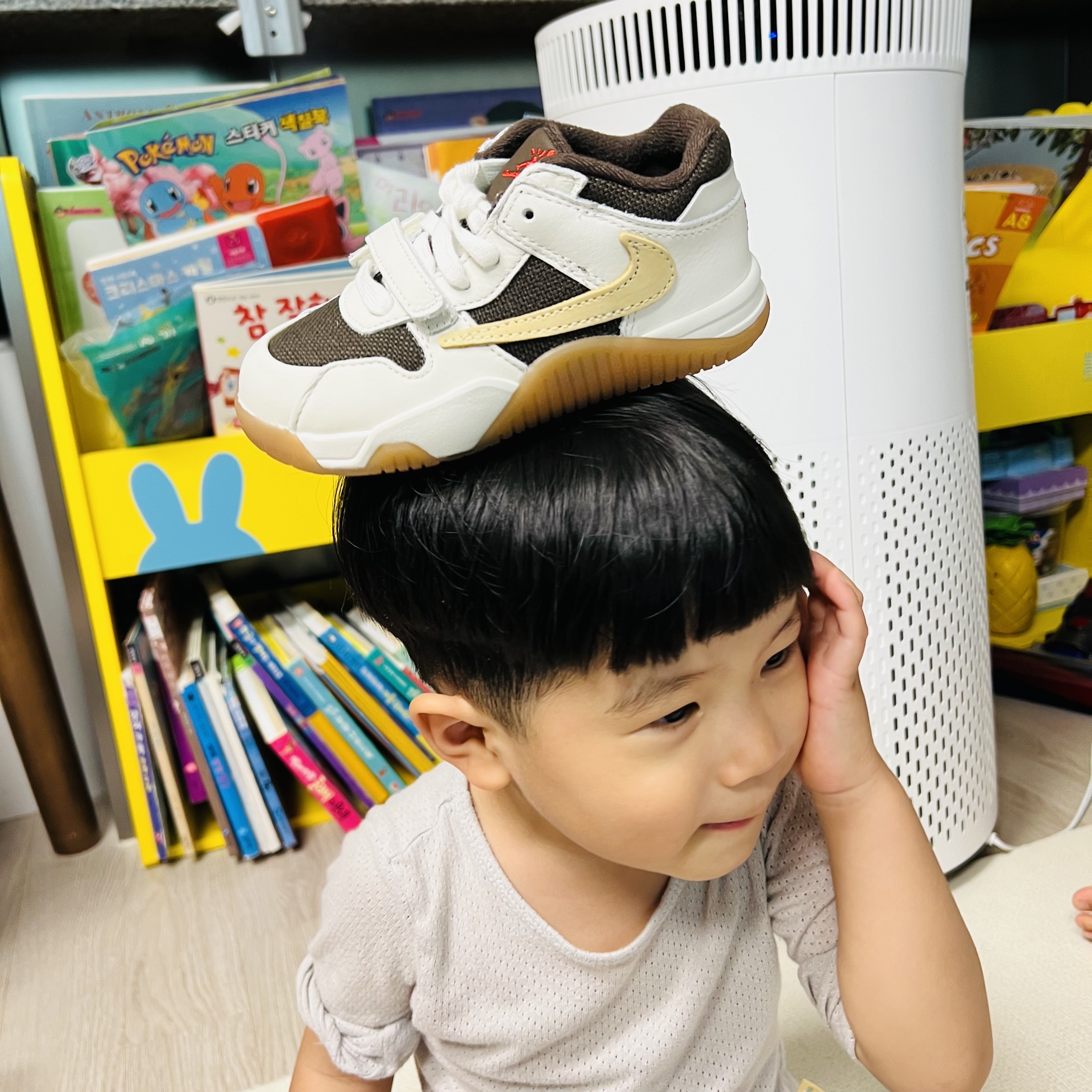 (TD) Jordan x Travis Scott Jumpman Jack TR Sail and Dark Mocha 착용 스타일 - 3