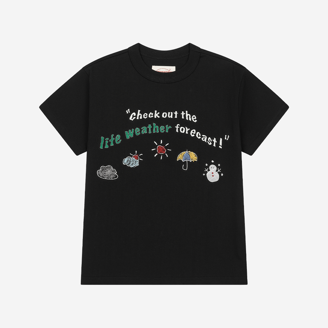 D02TS01BK Problemallways Life Weather Forecast T-Shirt Black