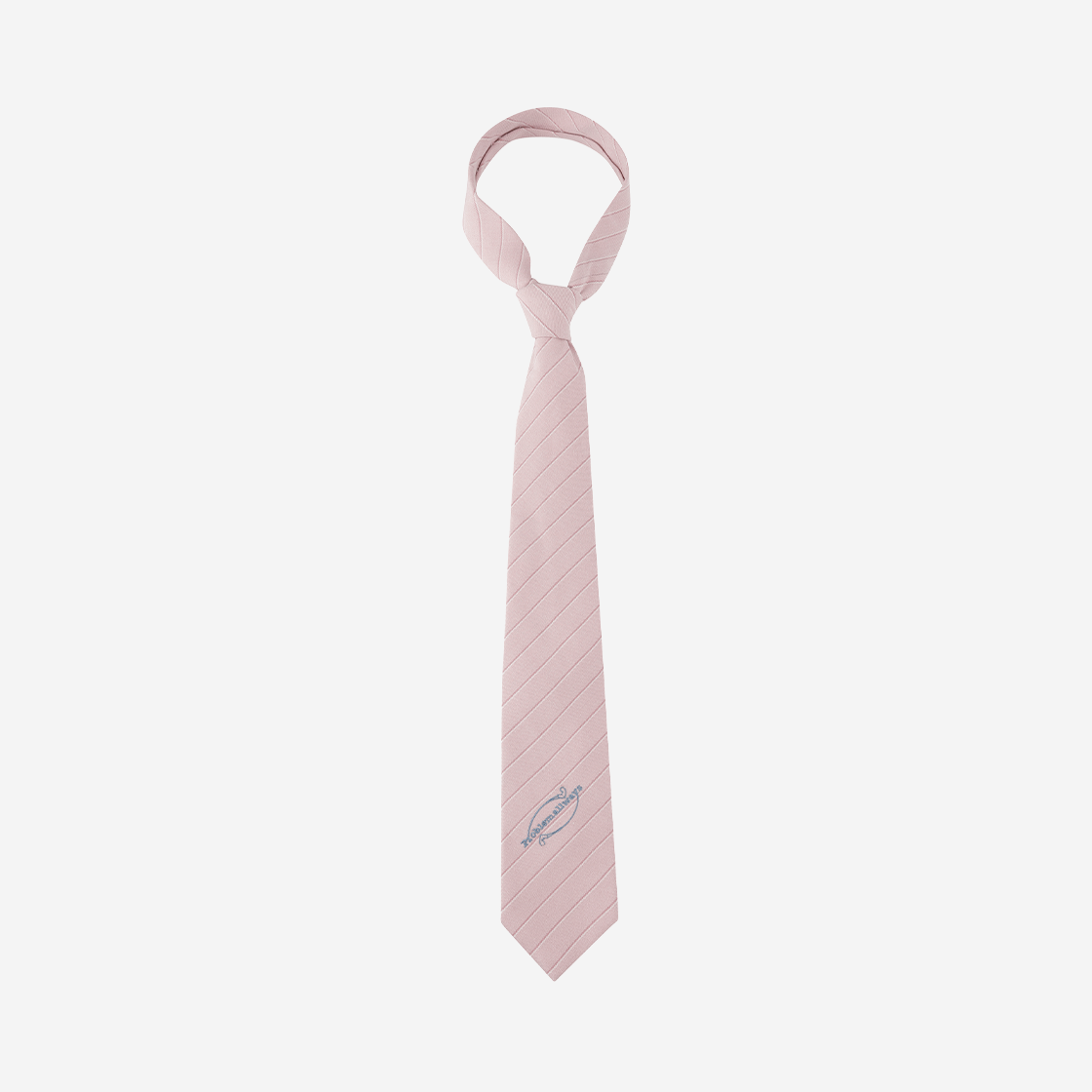 S02TIE01PK Problemallways Logo Stripe Tie Pink