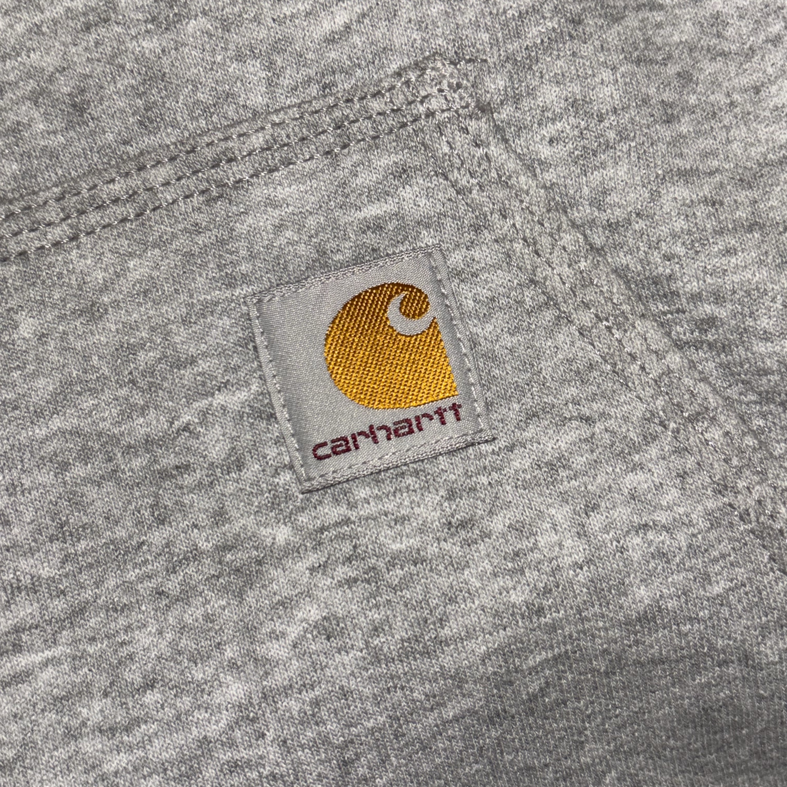 Carhartt Loose Fit Midweight Full Zip Sweatshirt Heather Grey 착용 스타일