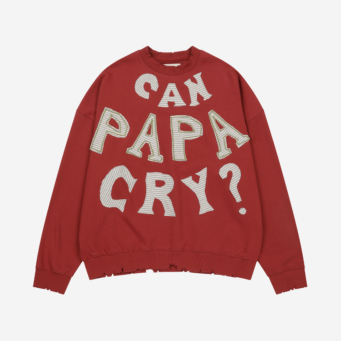 S02SW01RD Problemallways Can Papa Cry Sweatshirt Red