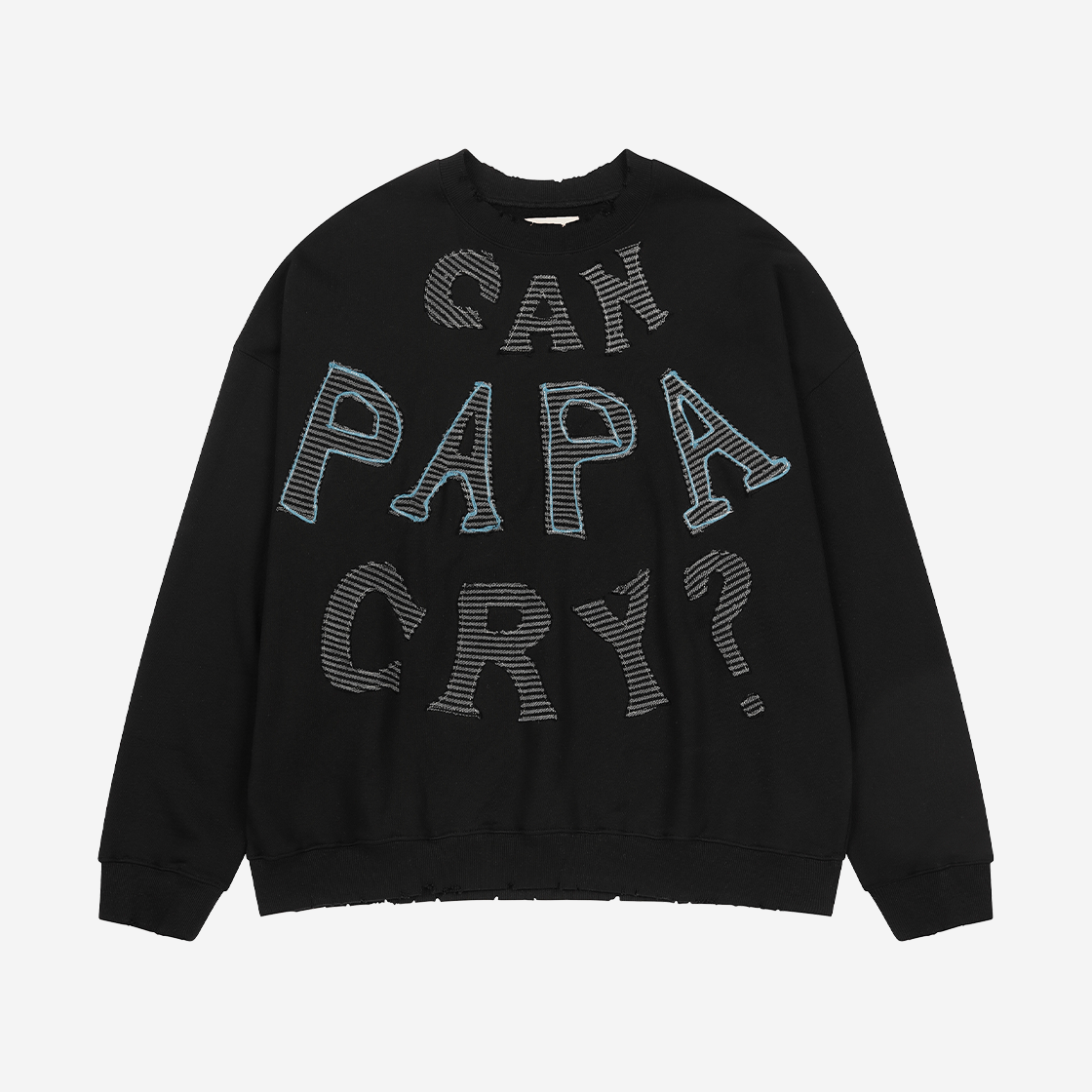 S02SW01BK Problemallways Can Papa Cry Sweatshirt Black
