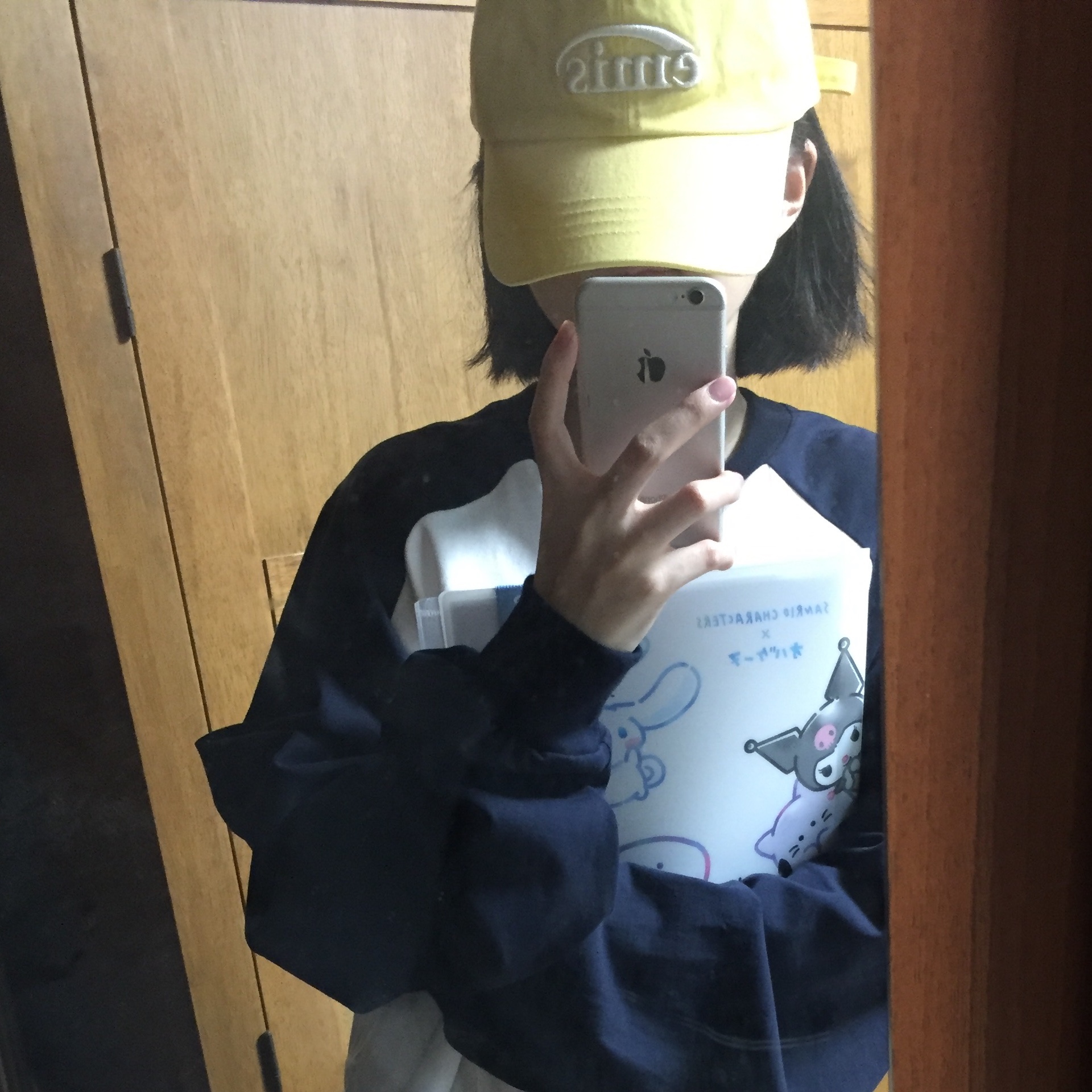 Emis New Logo Ball Cap Yellow 착용 스타일 - 1