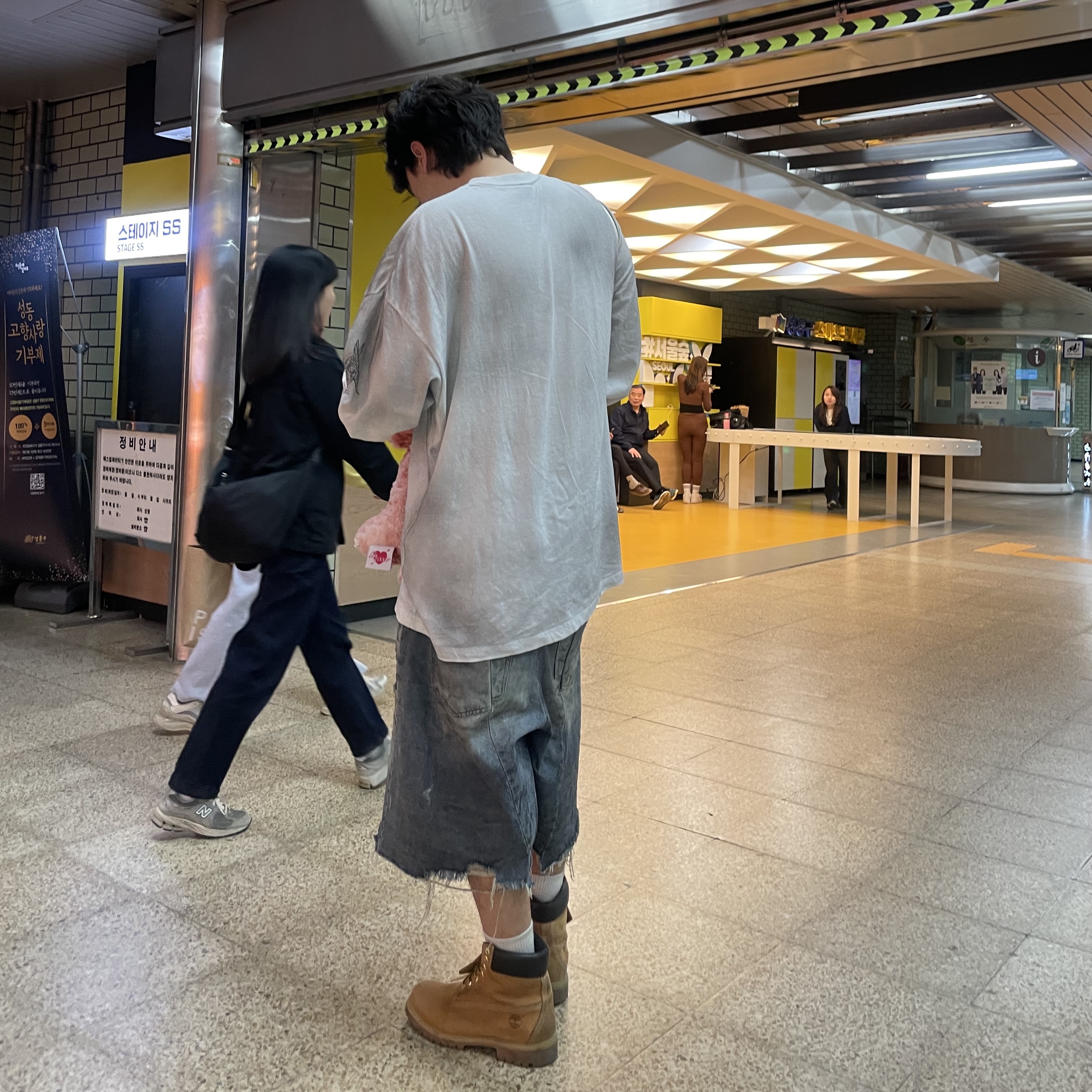 Project G/R Reworked Bermuda Shorts Blue, Timberland Premium 6 inch Waterproof Boot Wheat Nubuck - Wide 착용 스타일 - 5
