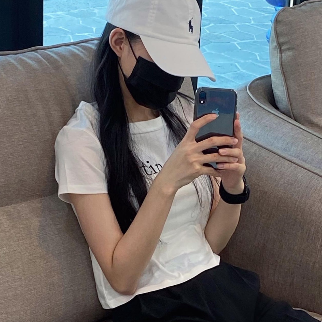 [30%적립] Polo Ralph Lauren Cotton Chino Ball Cap White 착용 스타일