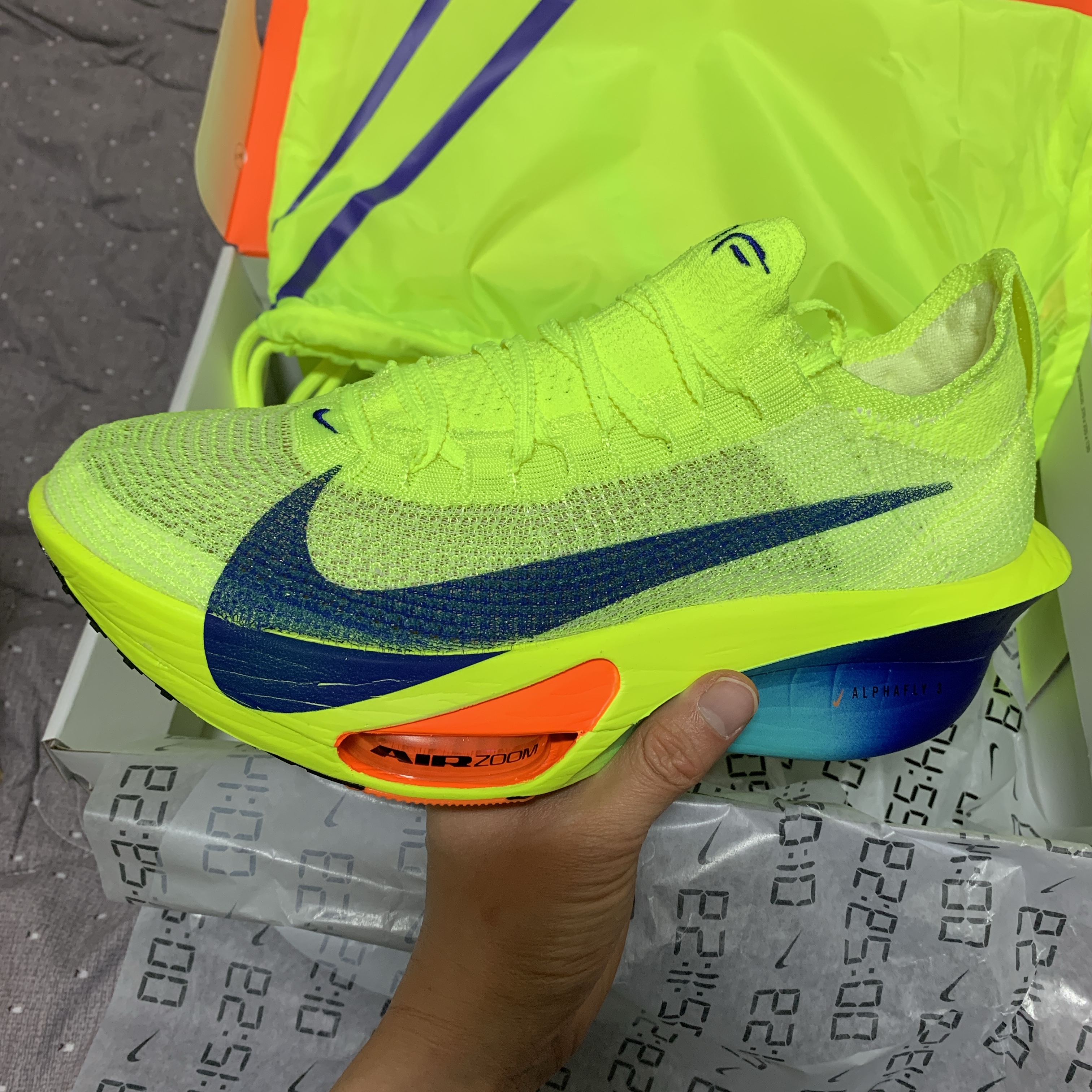 Nike Air Zoom Alphafly Next% 3 Volt 착용 스타일