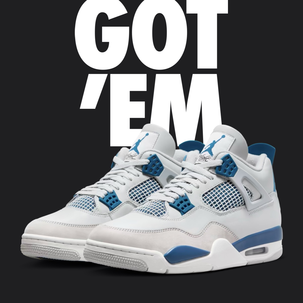 Jordan 4 Retro Industrial Blue 착용 스타일 - 1