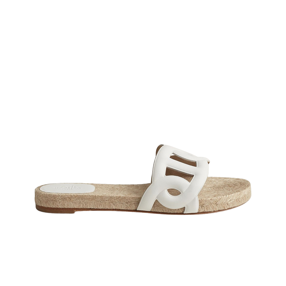 H222151Z90 (W) Hermes Famosa Espadrille Nappa & Blanc