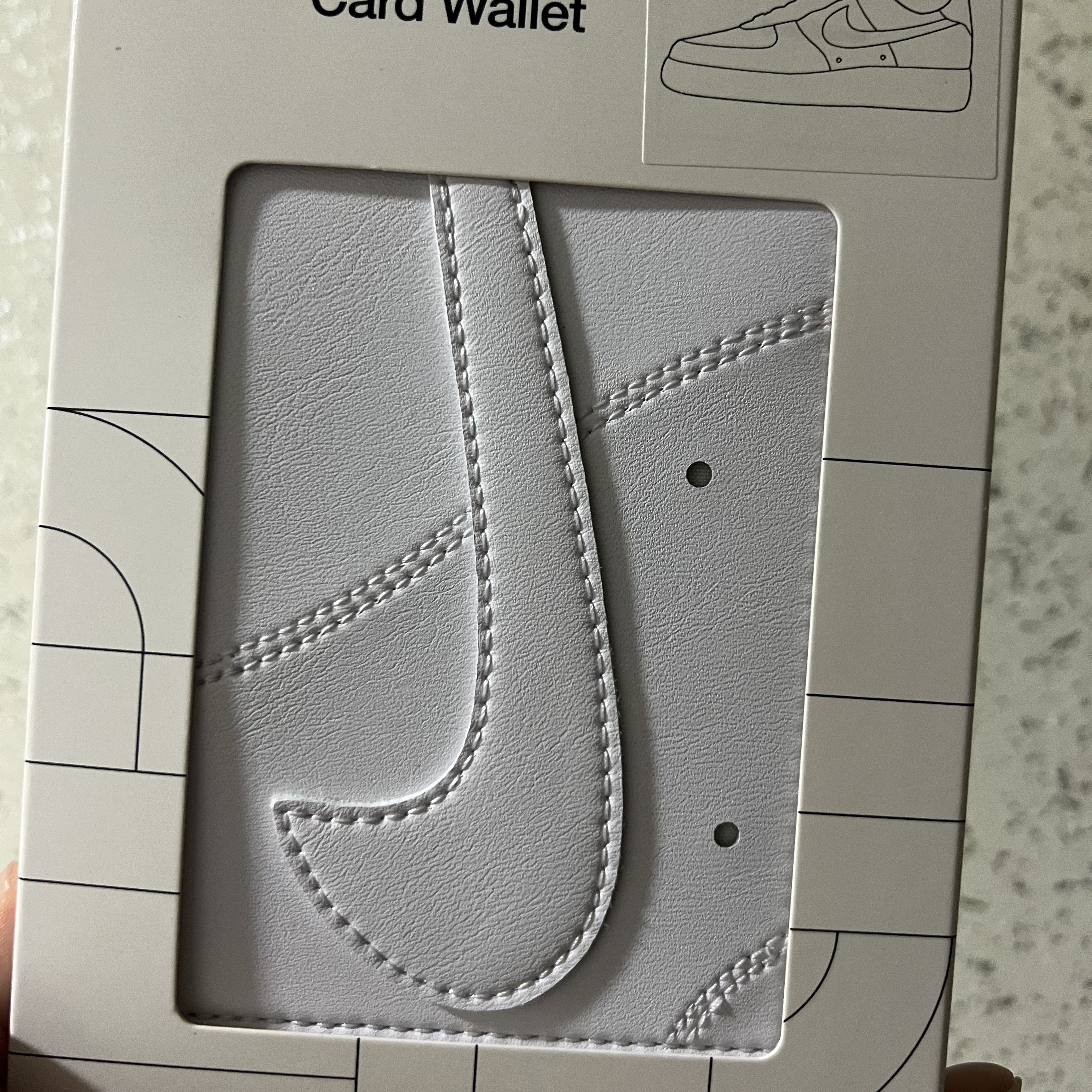 Nike Icon Air Force 1 Card Wallet White 착용 스타일