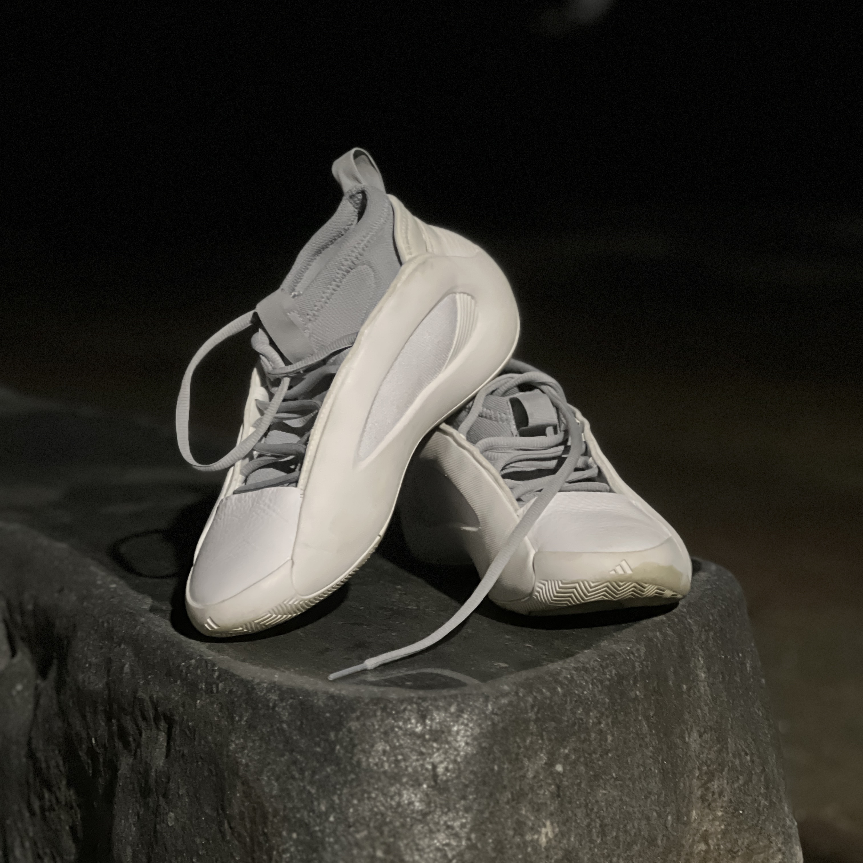 Adidas Harden Vol. 8 Cloud White Halo Silver 착용 스타일
