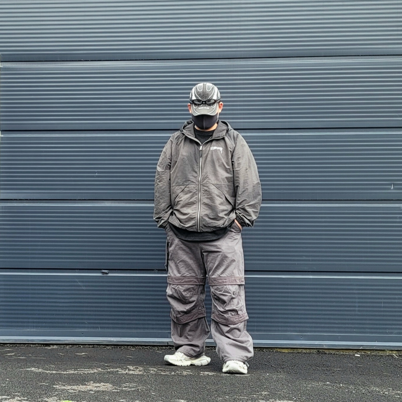 Thug Club Chopper Cap Black, Oakley Eye Jacket Redux Matte Black Frame Prizm Grey Lenses High Bridge Fit 착용 스타일