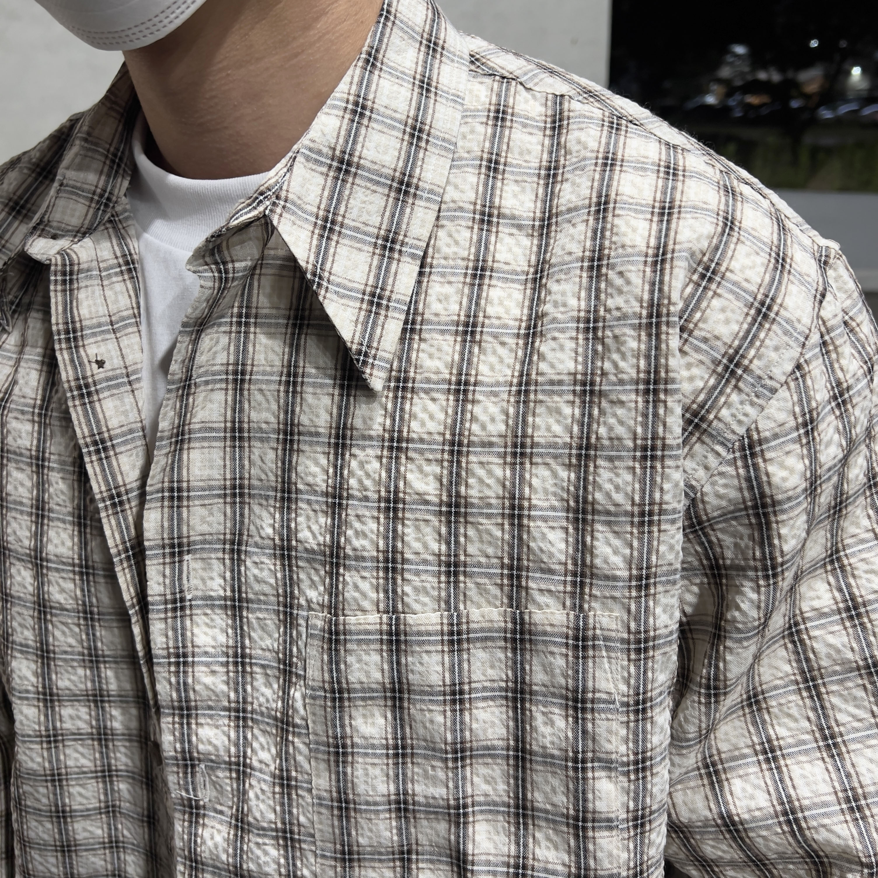 Oakley Factory Team x Brain Dead Flesh White Birch 착용 스타일 - 5