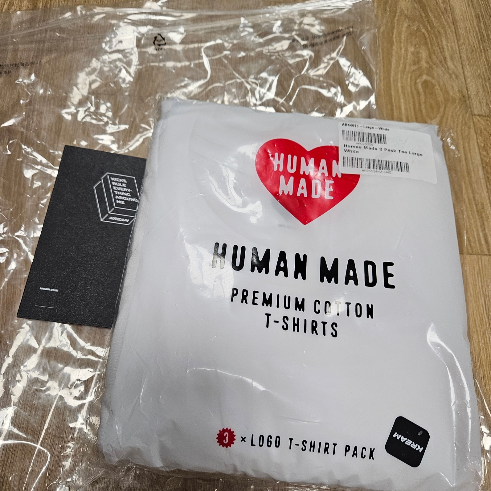 Human Made T-Shirts White (3 Pack) 착용 스타일
