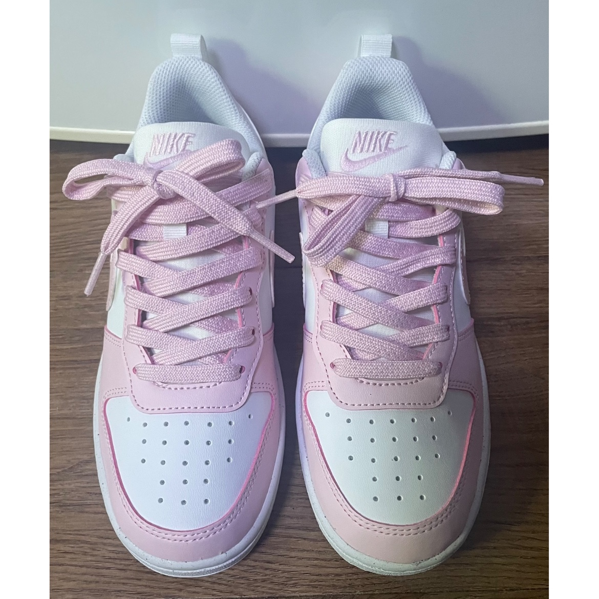 (GS) Nike Court Borough Low Recraft White Pink Foam 착용 스타일 - 2