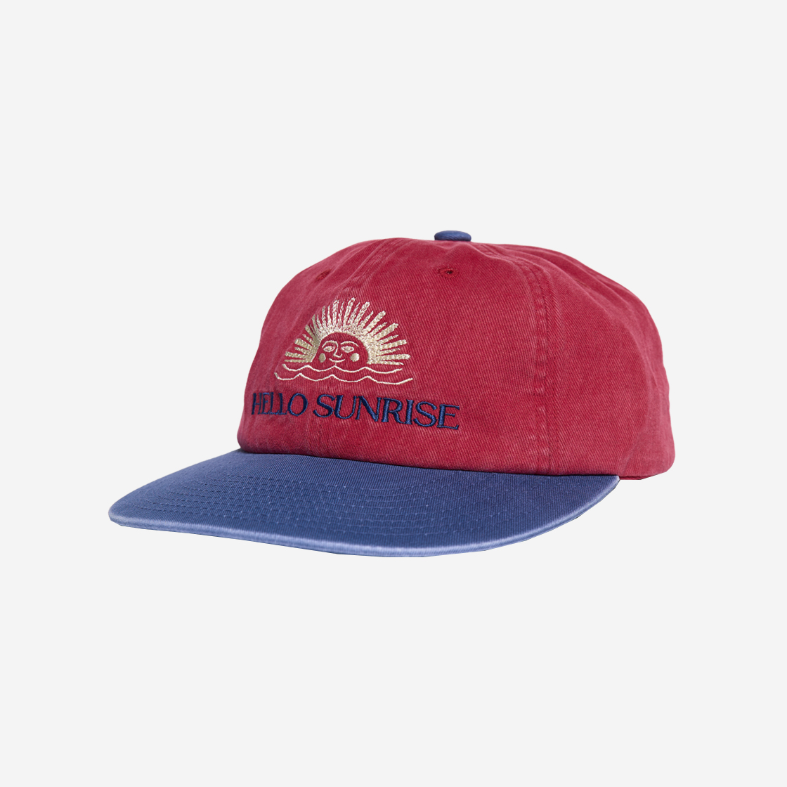 헬로선라이즈 투톤 워시드 오지 로고 캡 빈티지 레드 & 오션블루(Hello Sunrise Two Tone Washed OG Logo Cap VTG Red & Ocean Blue) - 2