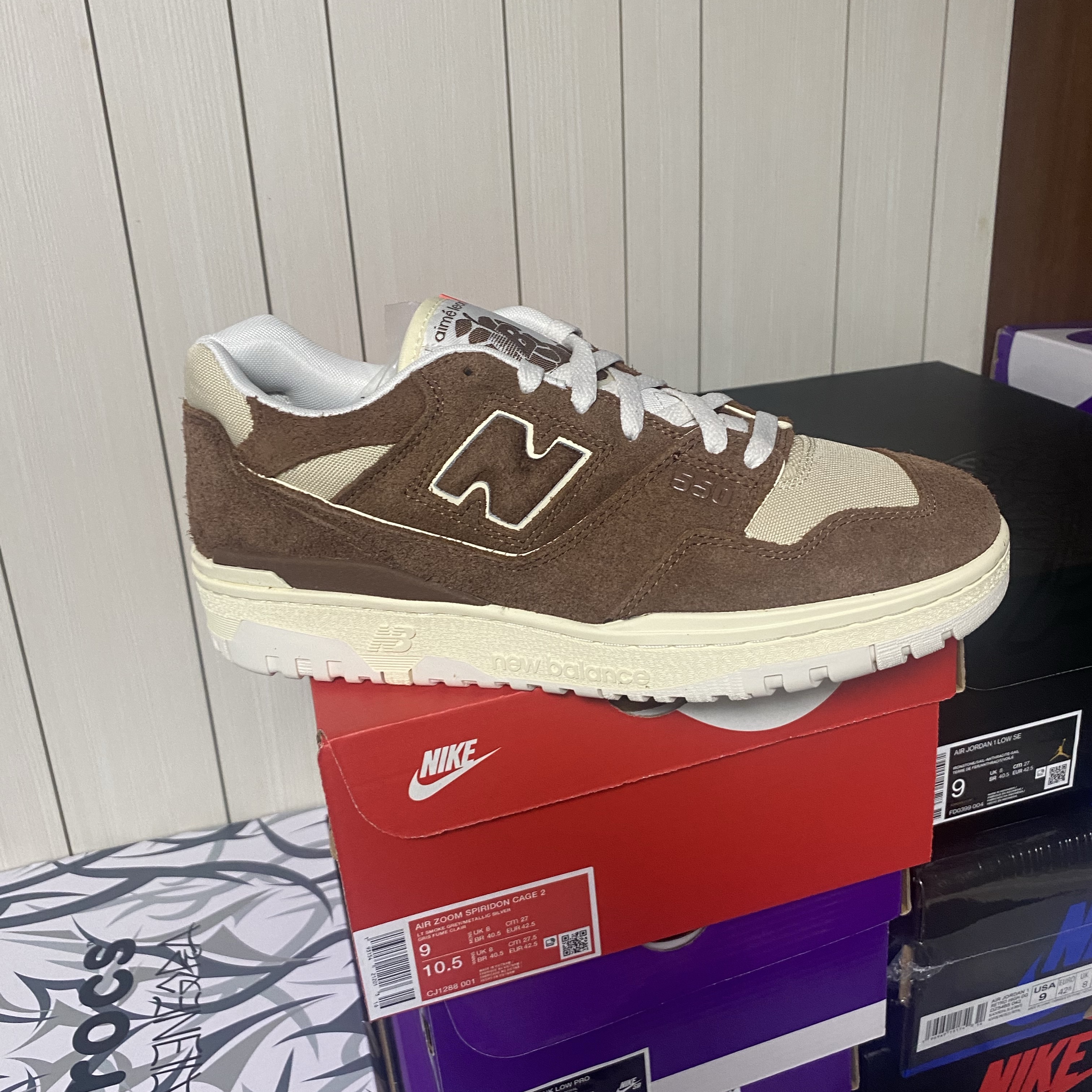 New Balance x Aime Leon Dore 550 True Brown 착용 스타일 - 3