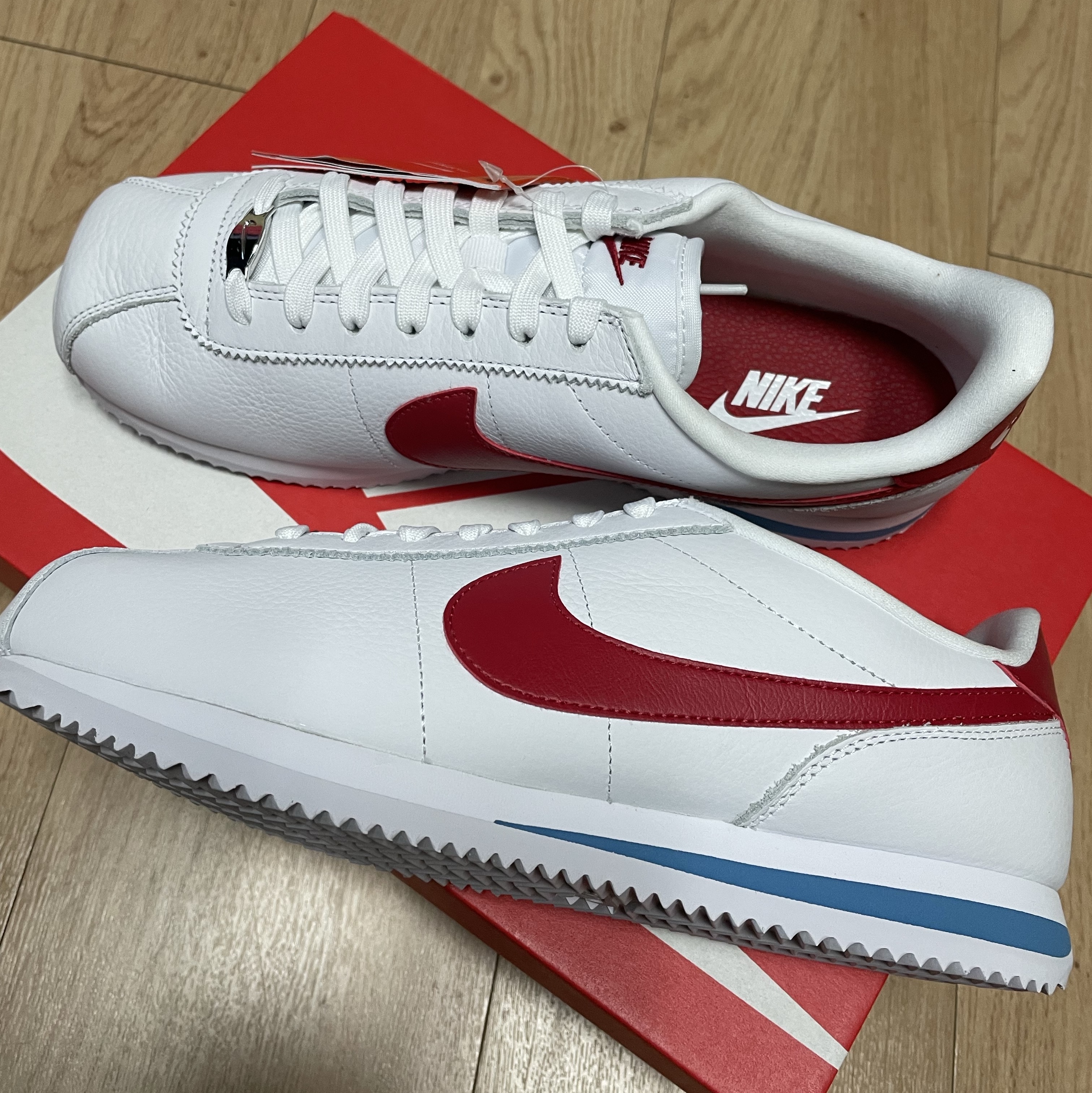 Nike Cortez Varsity Red White & Blue 착용 스타일