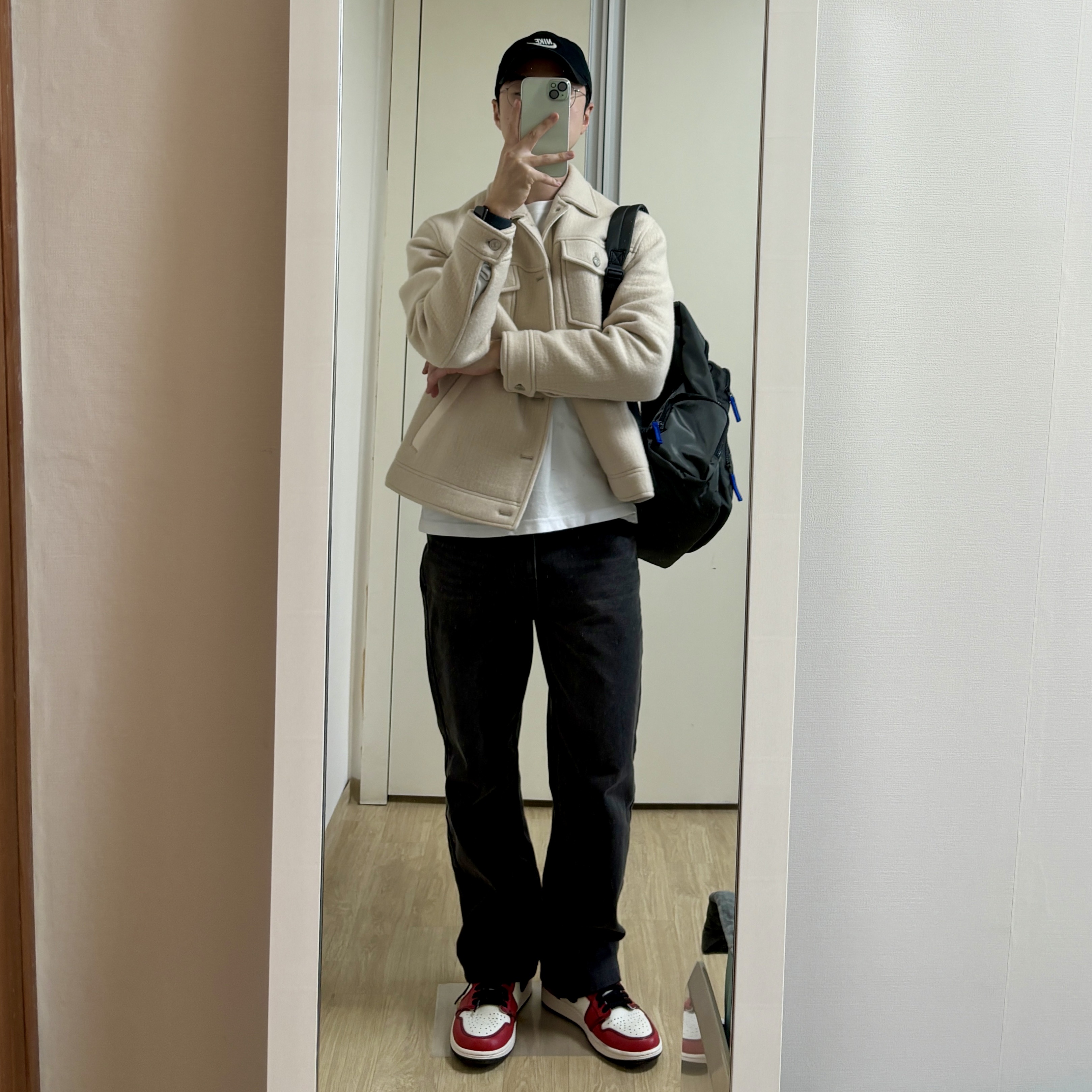 Jordan 1 Retro High OG Defiant SB LA to Chicago, Nike Heritage 86 Futura Washed Cap Black White 착용 스타일 - 1