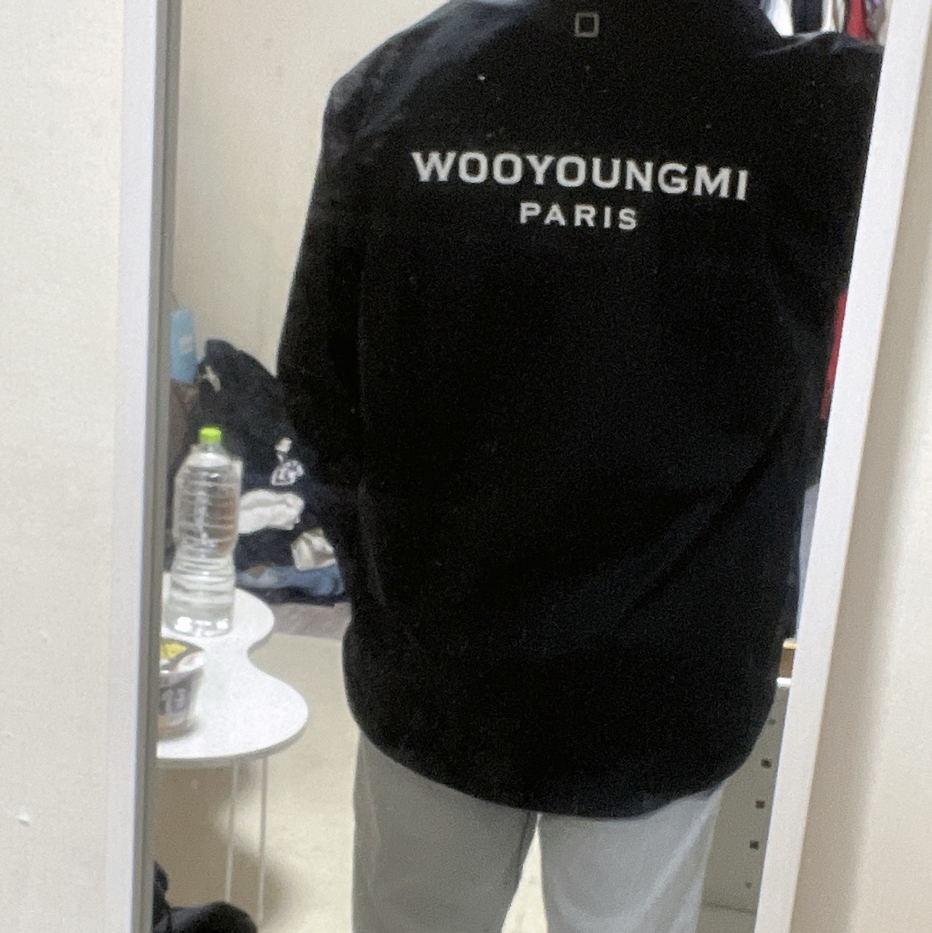 Wooyoungmi Cotton Back Logo Shirt Black - 24SS 착용 스타일