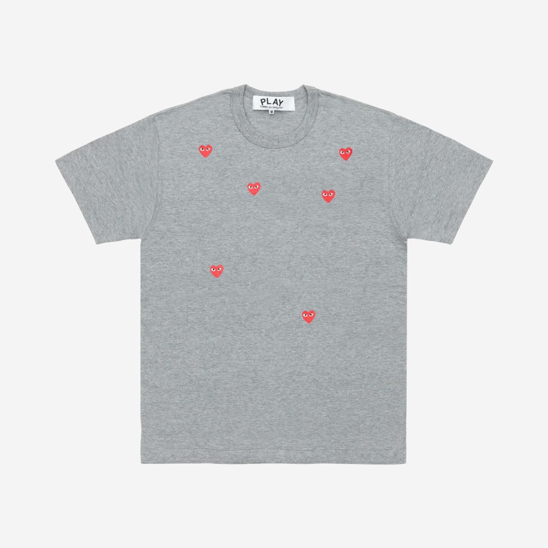 Play Comme des Garcons Many Heart T-Shirt Top Grey 상세 이미지 1