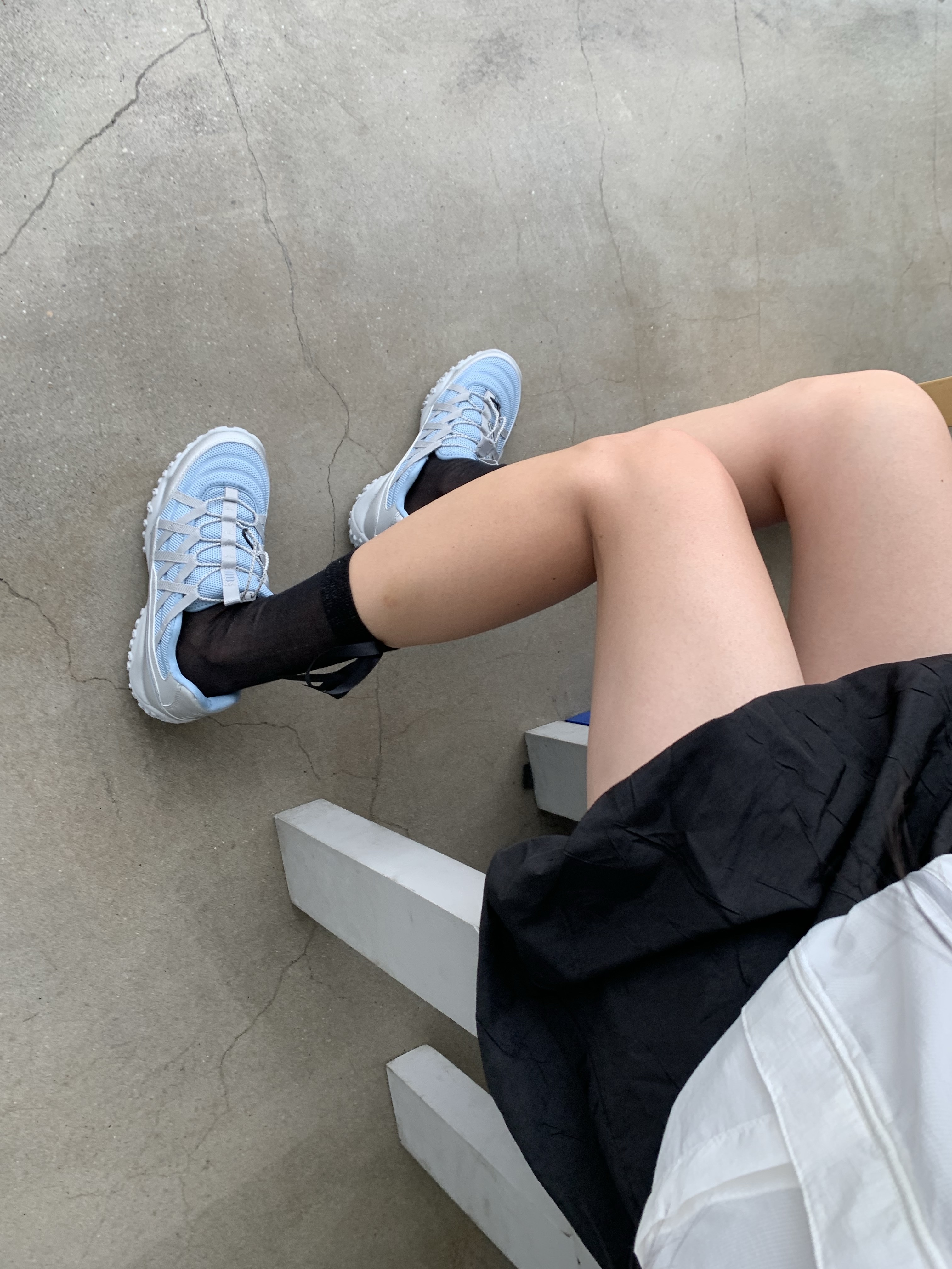 Fila Echappe Lace Grey Blue 착용 스타일 - 5