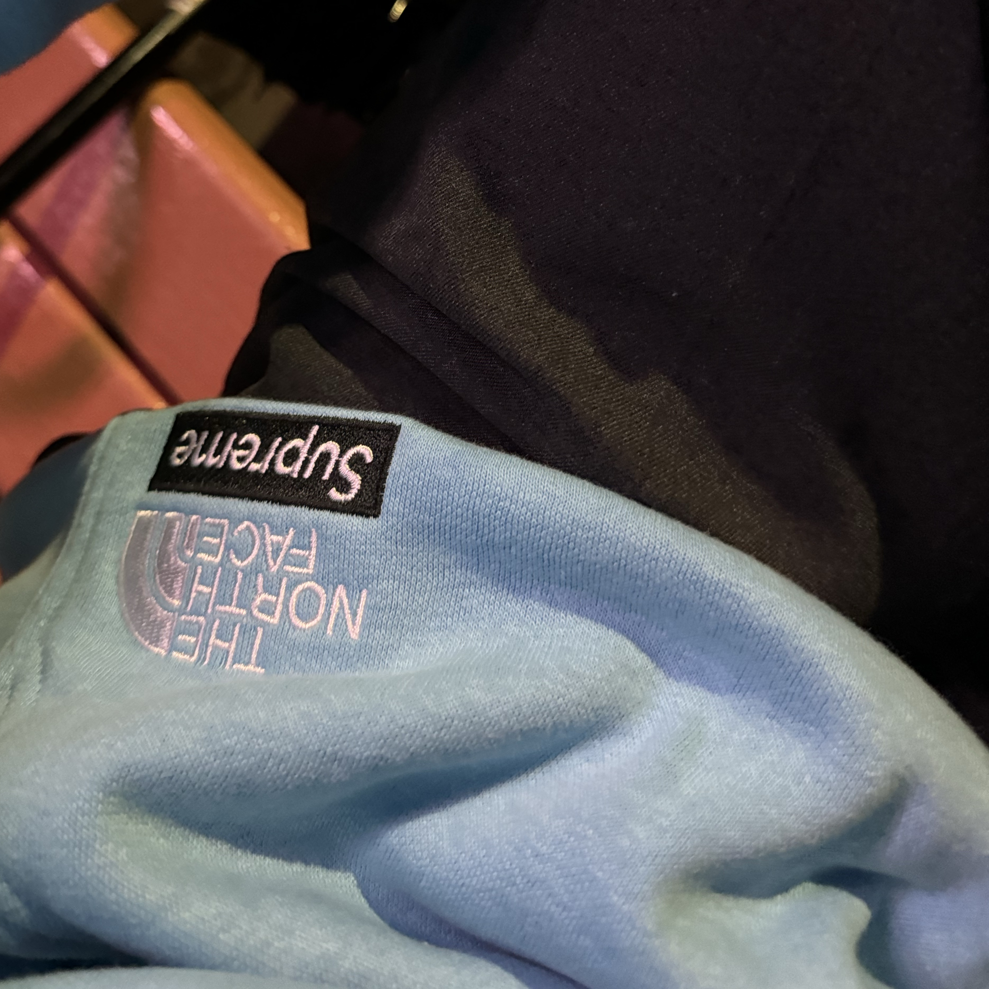 Supreme x The North Face Convertible Hooded Sweatshirt Blue - 23SS 착용 스타일