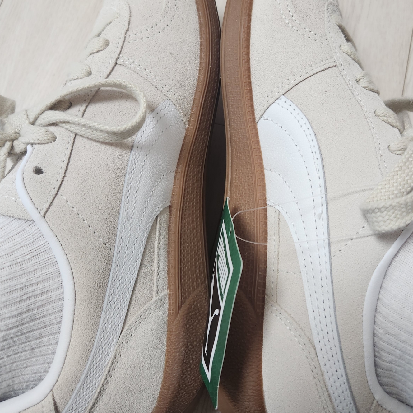 Puma Palermo Alpine Snow White 착용 스타일