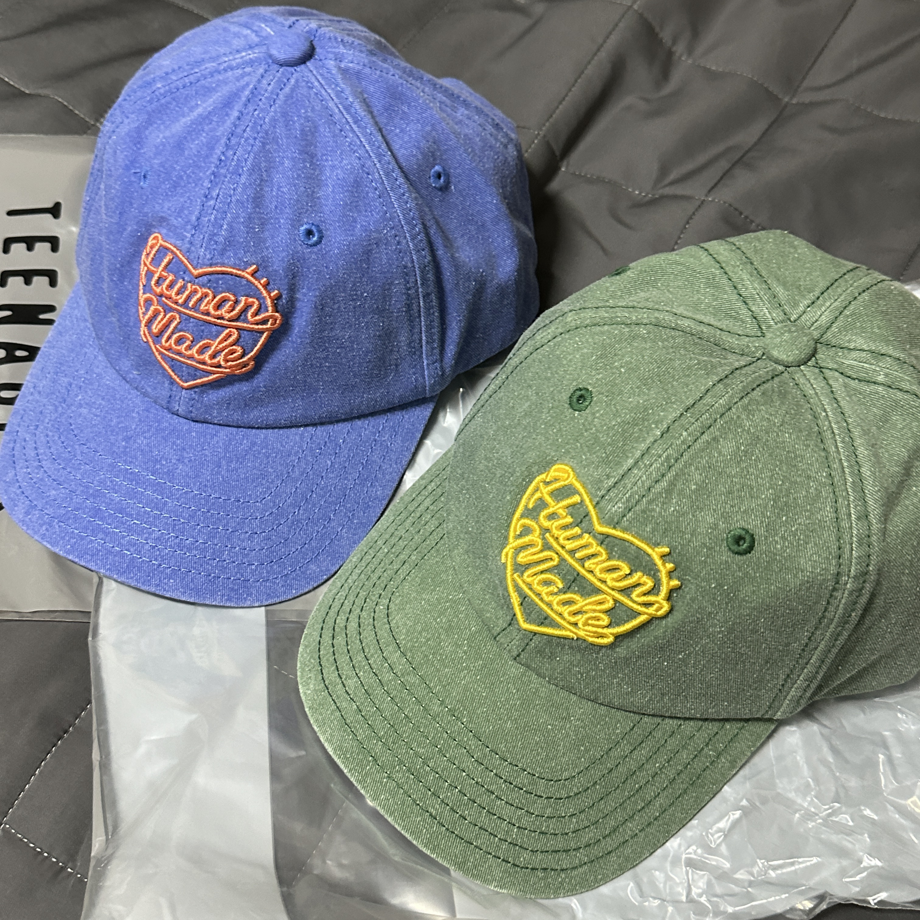 Human Made 6 Panel Cap #1 Blue, Human Made 6 Panel Cap #1 Green 착용 스타일
