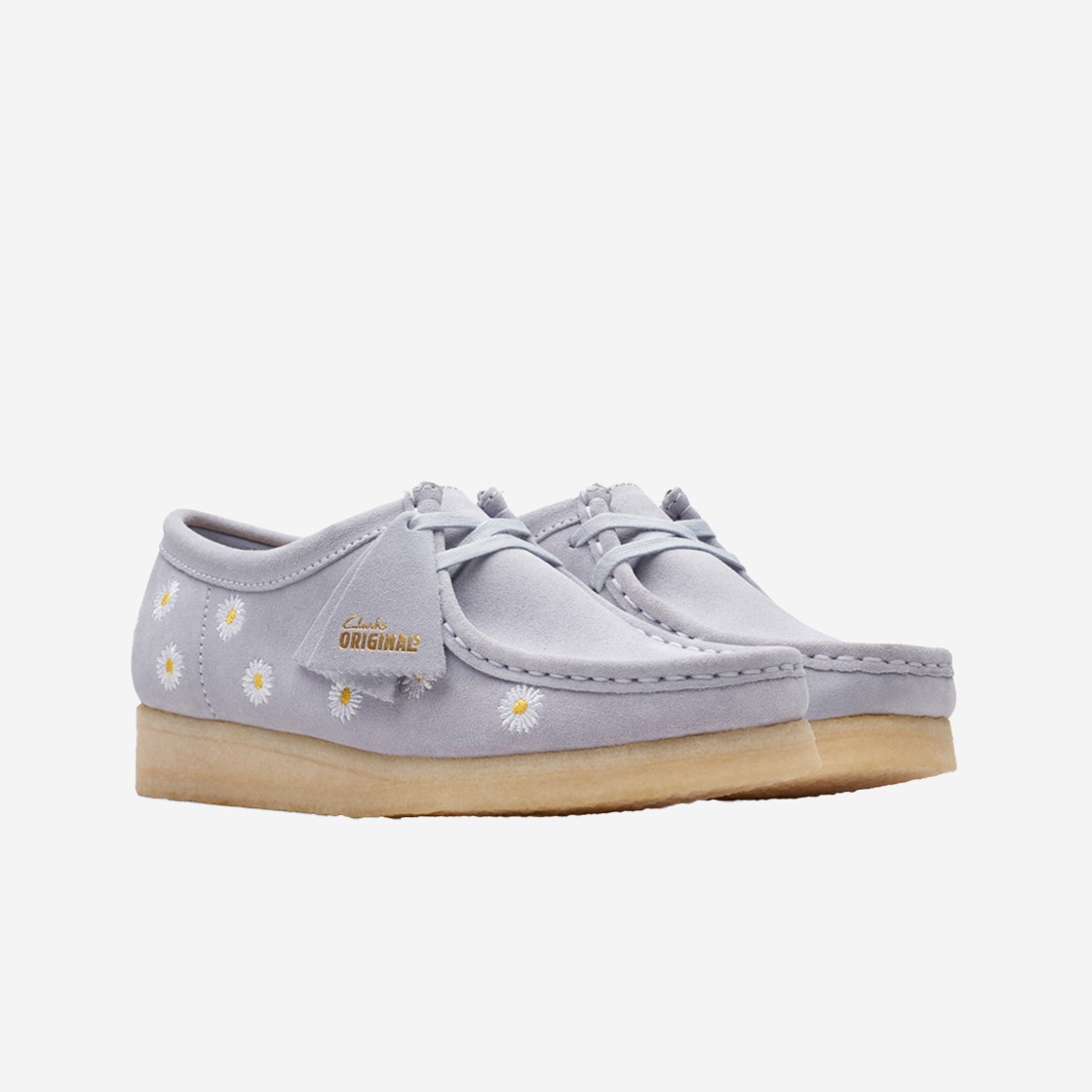 Clarks Women Wallabee Daisy Cloud Grey Emb 상세 이미지 4