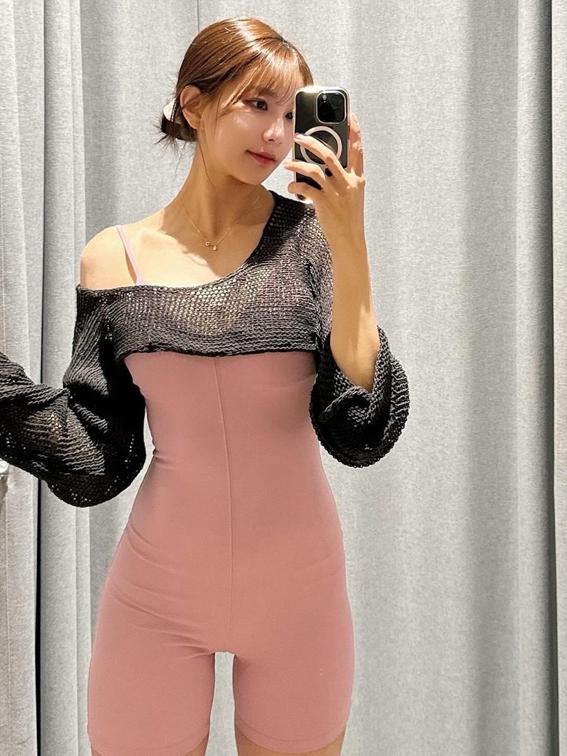 Porta Cycling Jersey Bodysuit Pink, Porta Cycling Jersey Bodysuit Black 착용 스타일