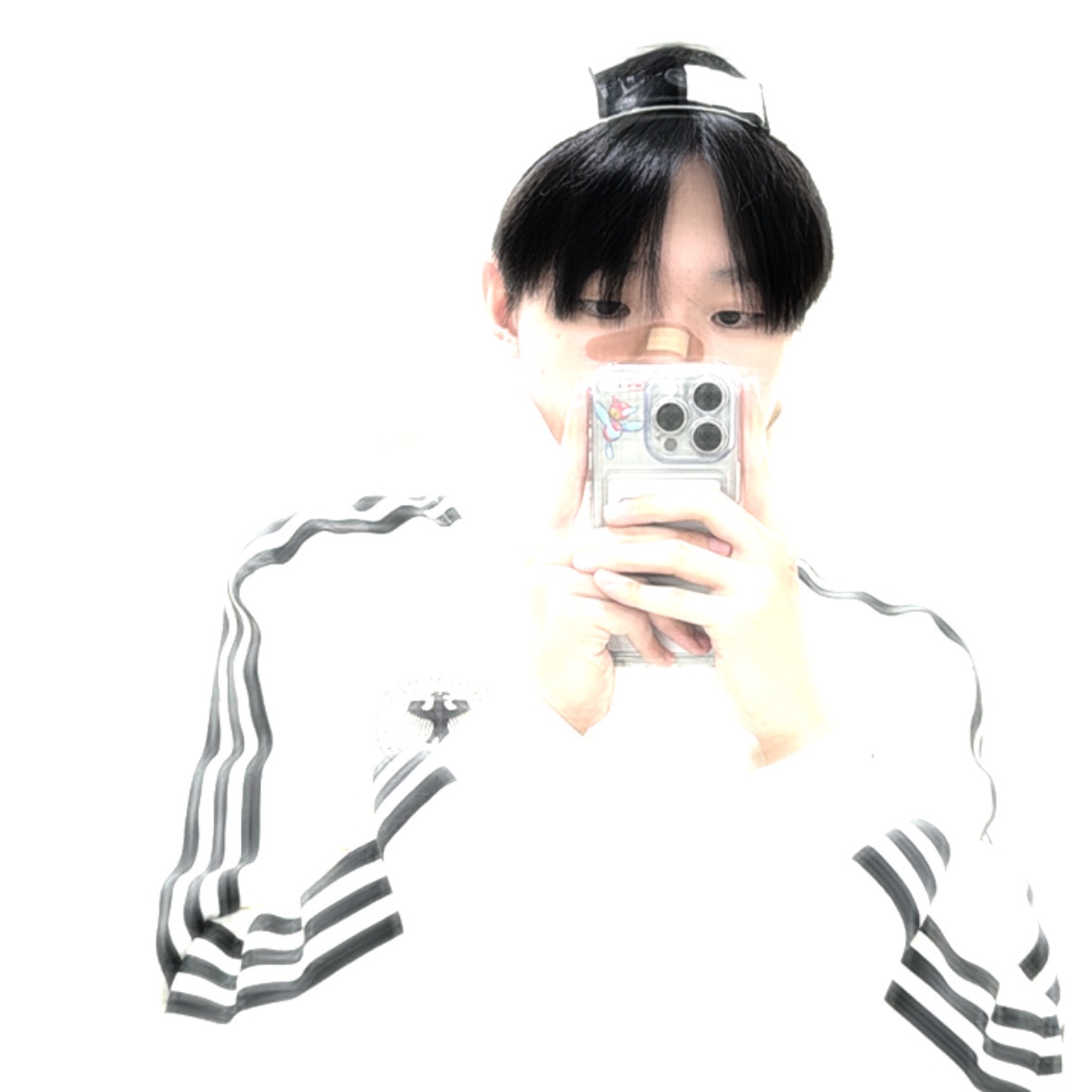 Adidas German Beckenbauer Track Top Off White - KR Sizing 착용 스타일 - 2