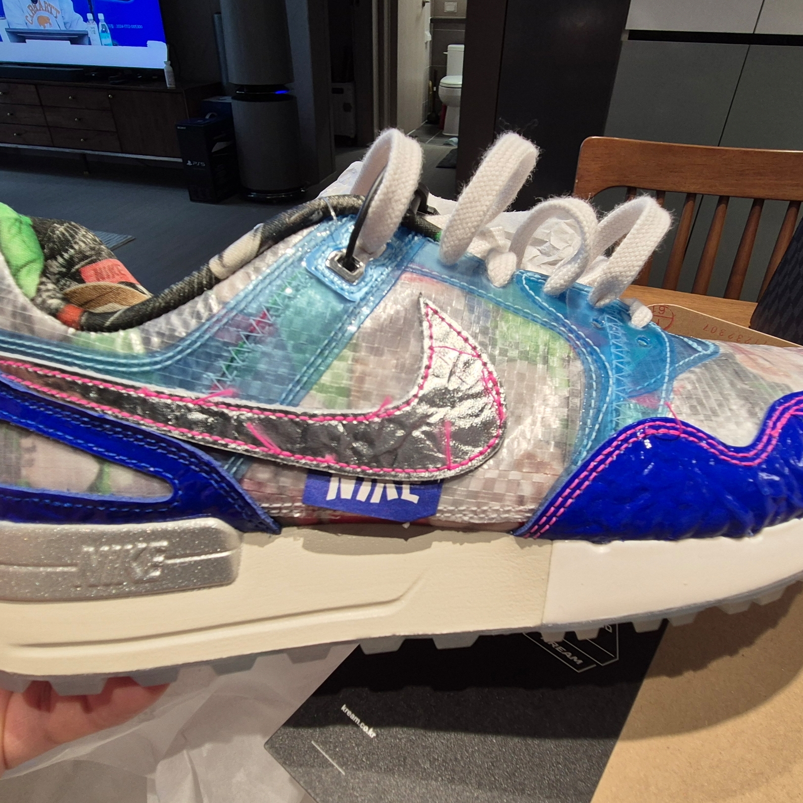 Nike Air Pegasus 89 Golf NRG Metallic Silver Racer Blue 착용 스타일 - 3