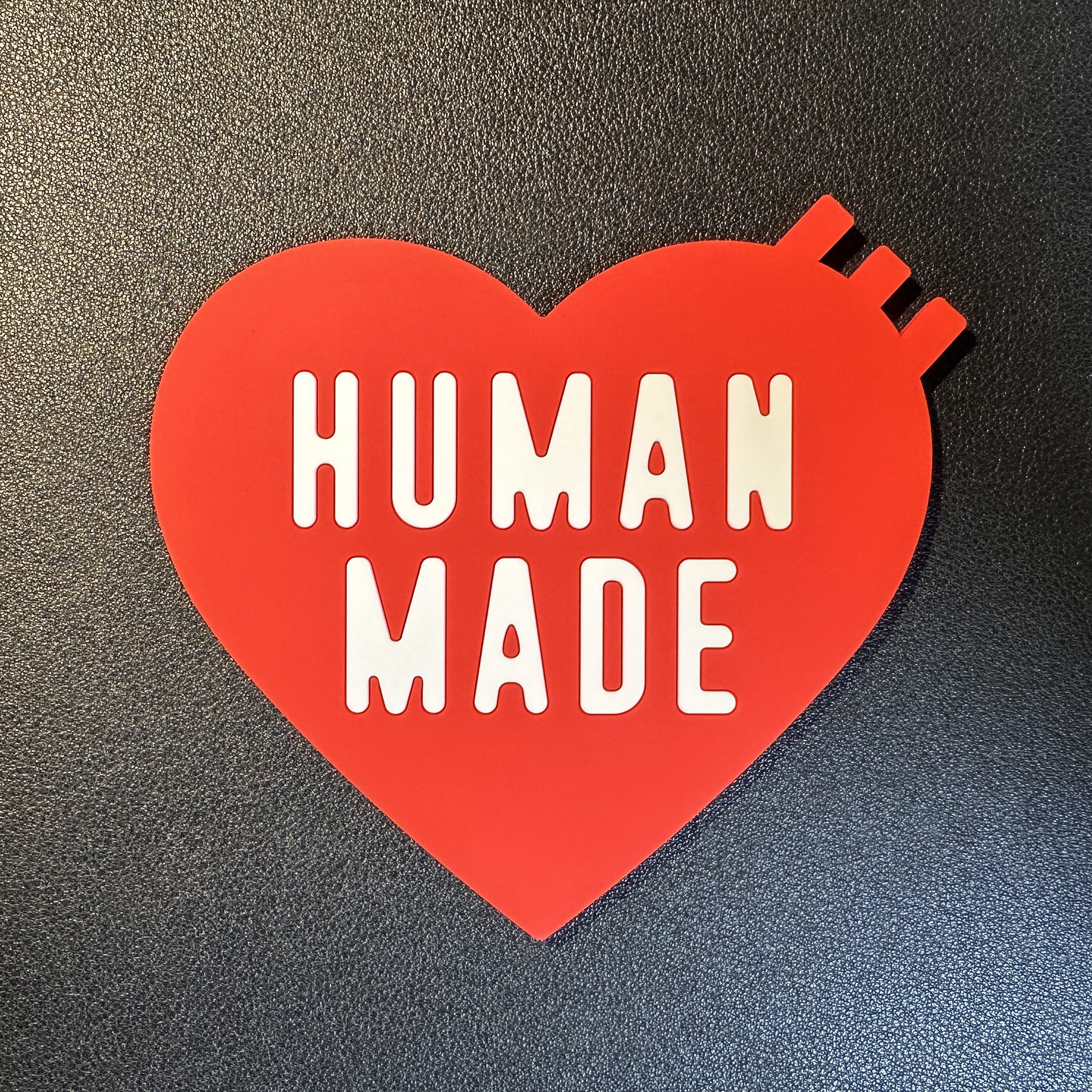 Human Made Heart Rubber Coaster Red 착용 스타일