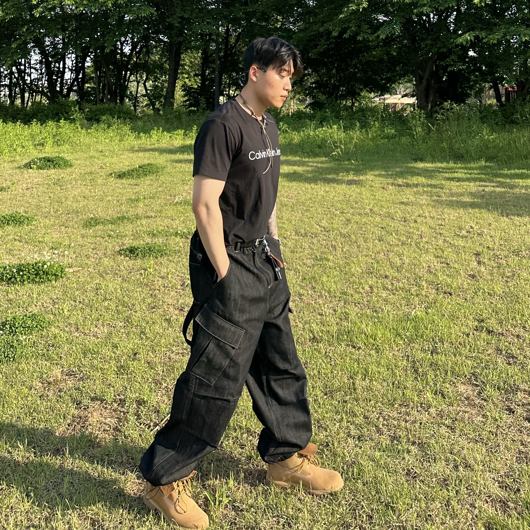 Timberland Premium 6 inch Waterproof Boot Wheat Nubuck - Wide, Casio LTP-V007L-7B1 착용 스타일 - 2