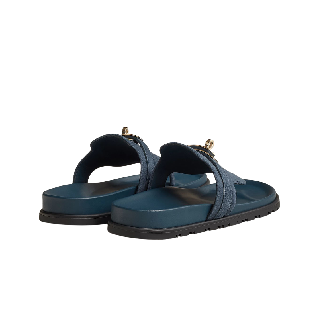 (W) 에르메스 엠파이어 샌들 스웨이드 고트스킨 & 블루 셀레스트((W) Hermes Empire Sandal Suede Goatskin & Bleu Celeste) - 2