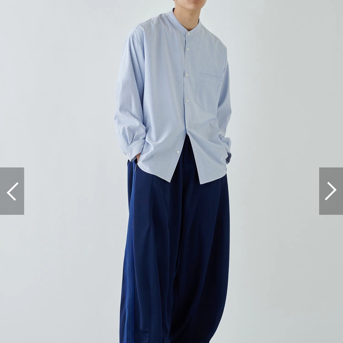 Needles x Studious H.D. Track Pants Navy - Studious Exclusive 착용 스타일