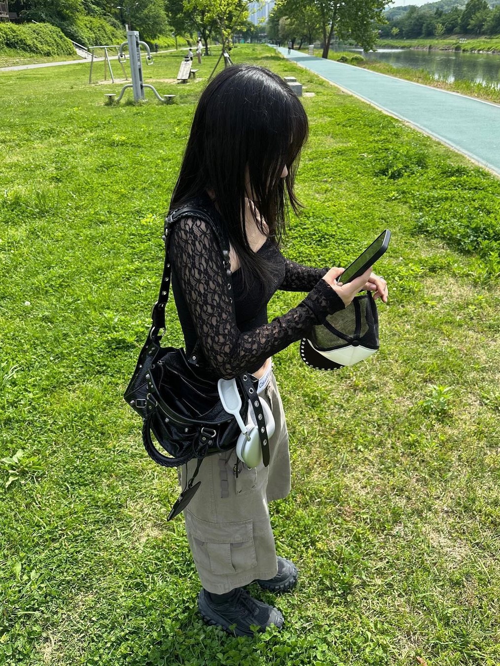 Porta Lace Bolero Cardigan Set Black, Porta Lace Bolero Cardigan Set Ivory 착용 스타일